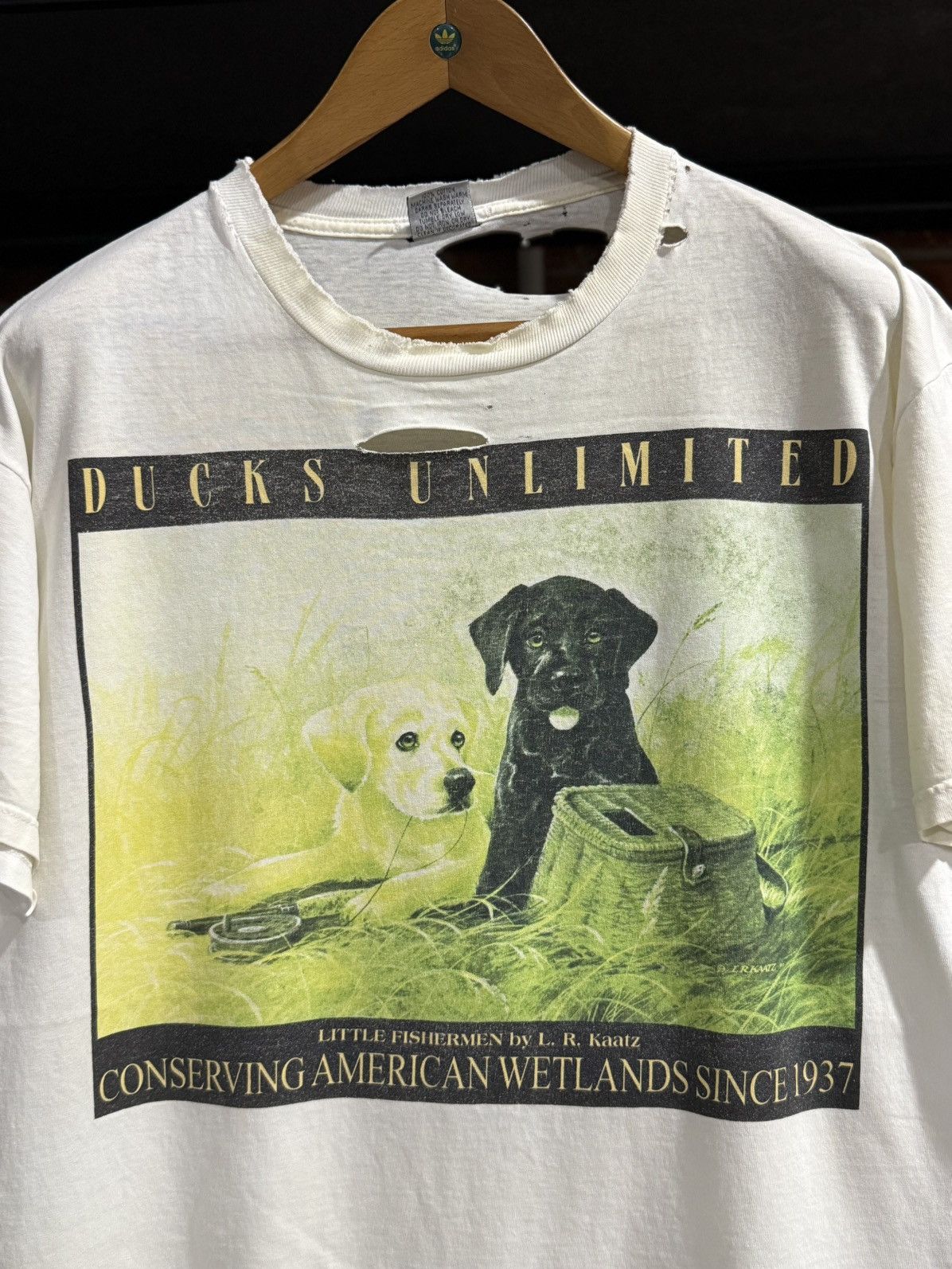 Vintage Thrashed Vintage 90s Ducks Unlimited By L R Kaatz Tee Size US L / EU 52-54 / 3 - 2 Thumbnail