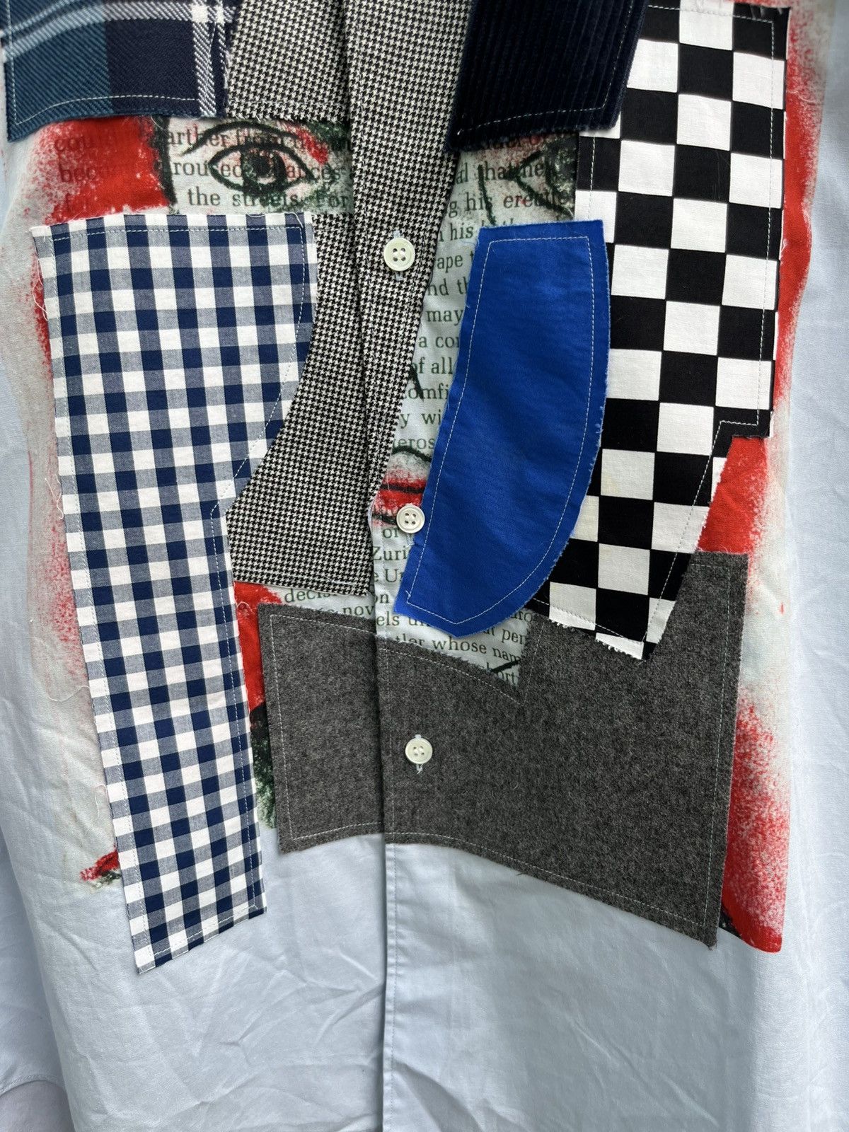 Comme des Garcons SHIRT Face Portrait Patchwork Shirt Size US S / EU 44-46 / 1 - 6 Thumbnail