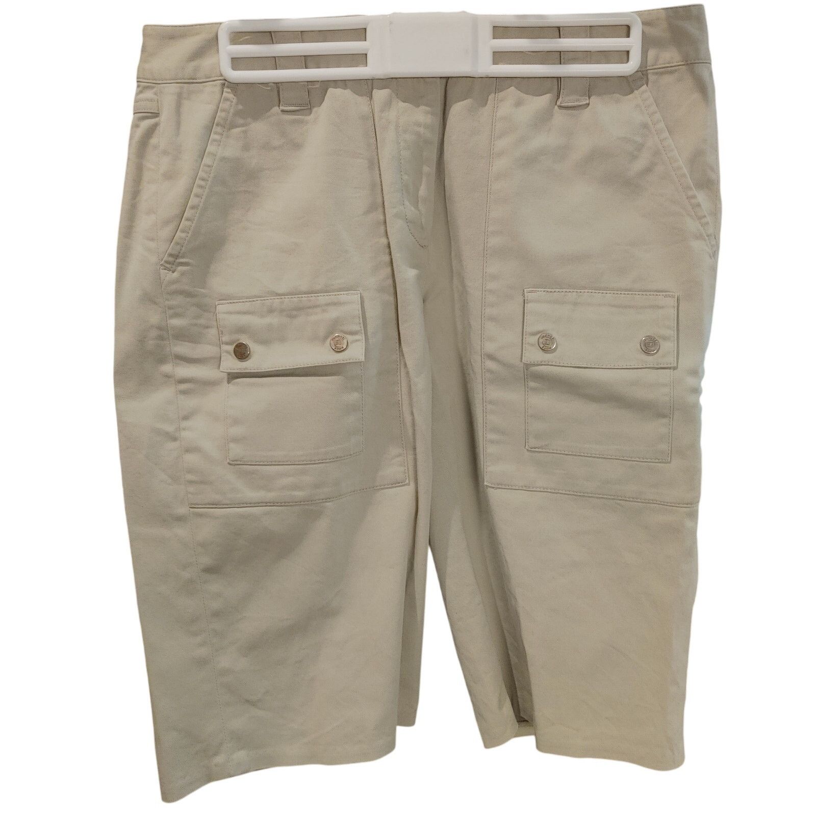 Michael Kors Michael Kors Women's 8 Light Beige Denim Jean Cargo Shorts Size 30" / US 8 / IT 44 - 1 Thumbnail