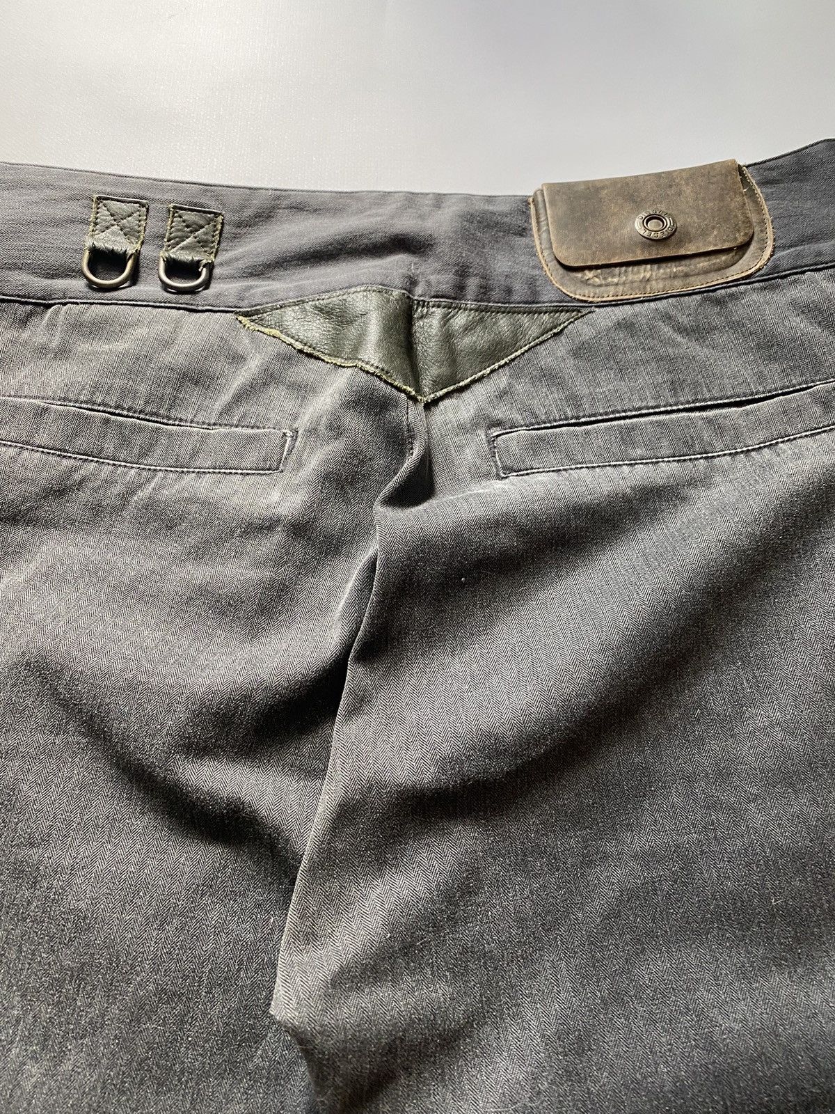 Diesel Vintage Diesel Rare Straight Jeans Leather Elements Size 31 Size US 30 / EU 46 - 3 Thumbnail