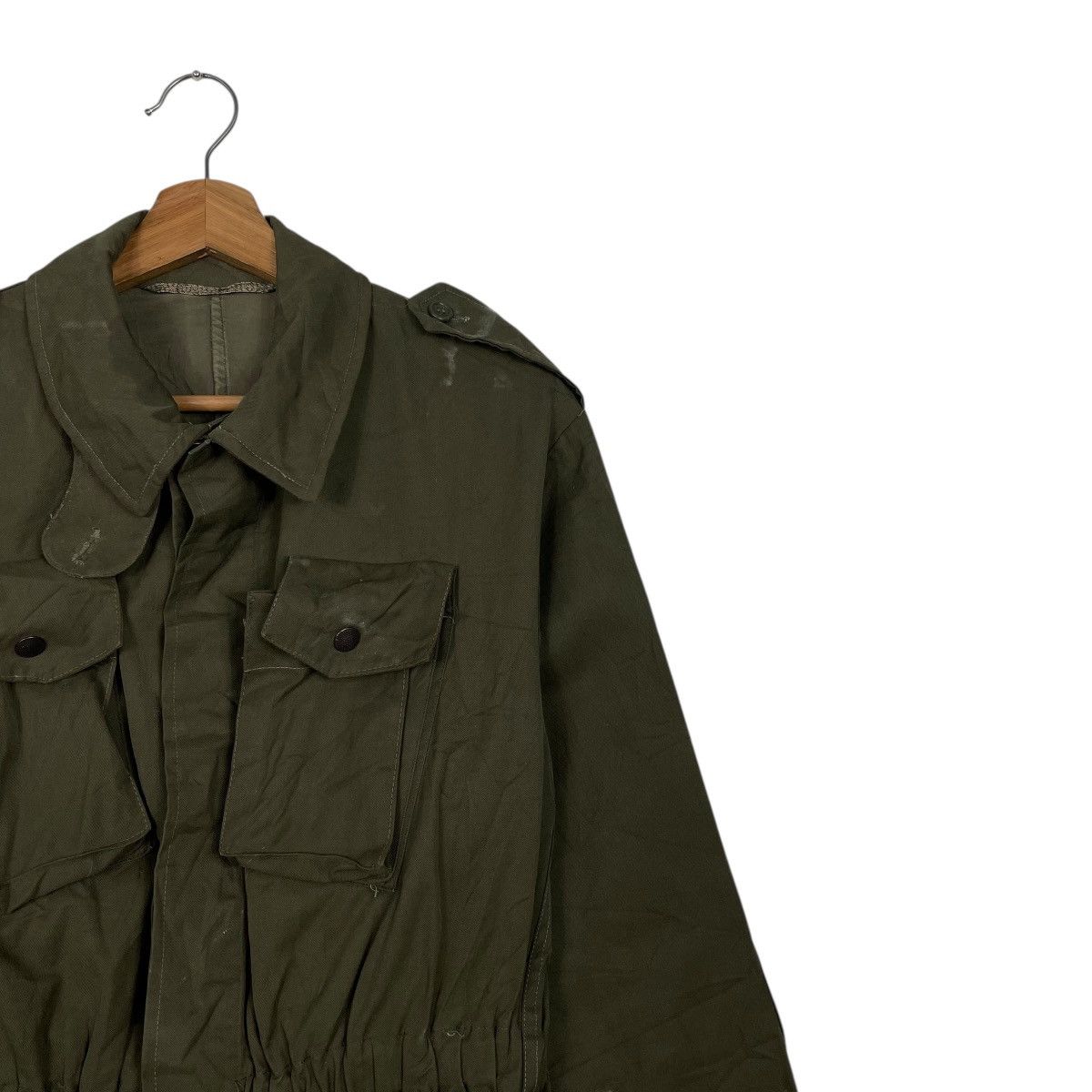 Vintage Vintage Olive Drab Italian Army Surplus Field Jacket Size US S / EU 44-46 / 1 - 5 Thumbnail