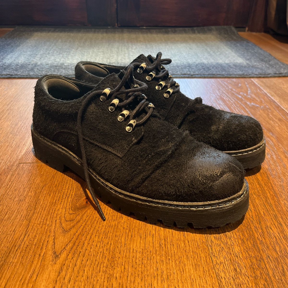 K-Two Studios KTwo Studios Black Suede Derby 11.5 Size US 11.5 / EU 44-45 - 1 Thumbnail