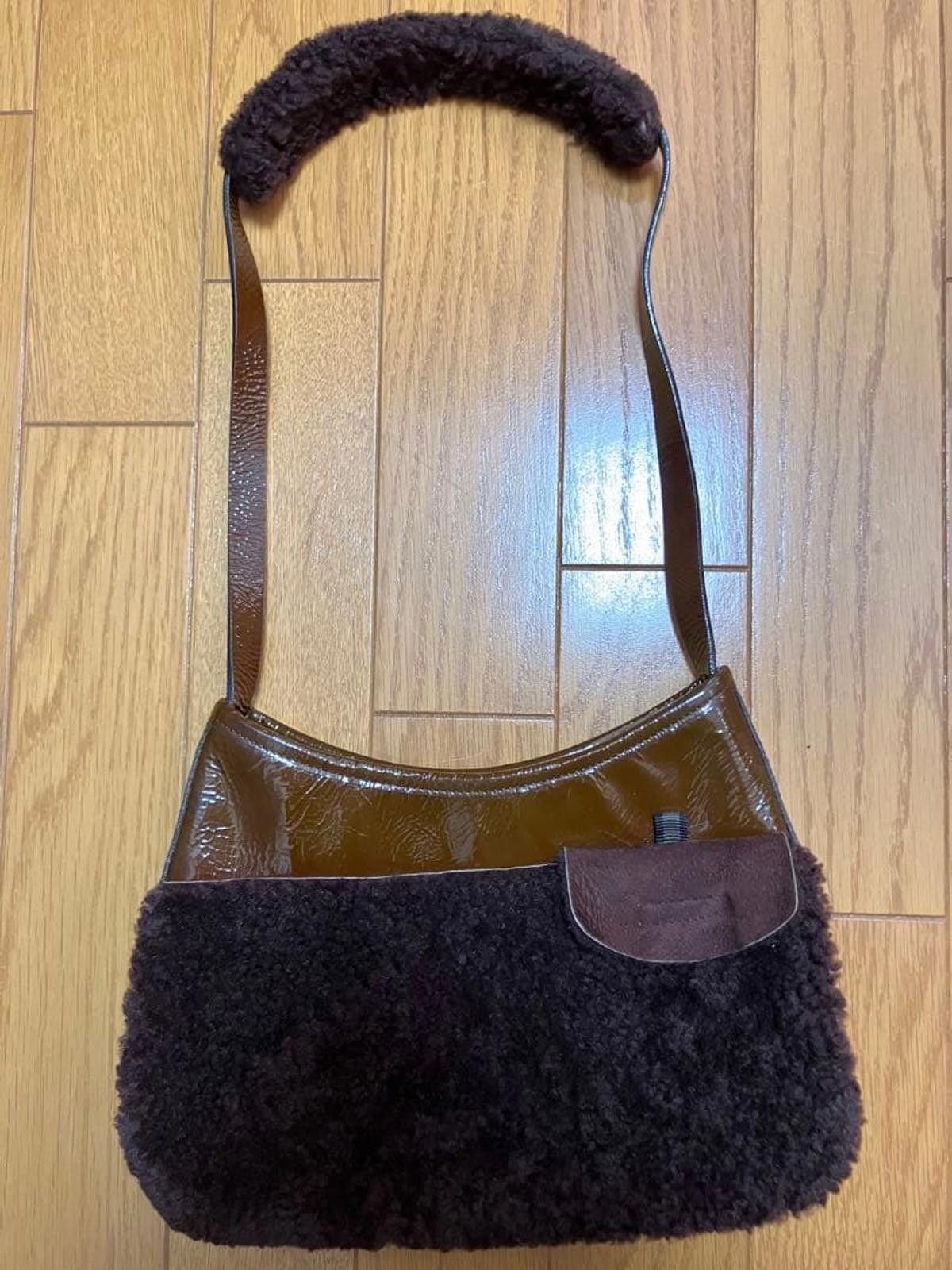 Miu Miu Miu Miu - Brown Patent Leather Shearling Size ONE SIZE - 4 Thumbnail