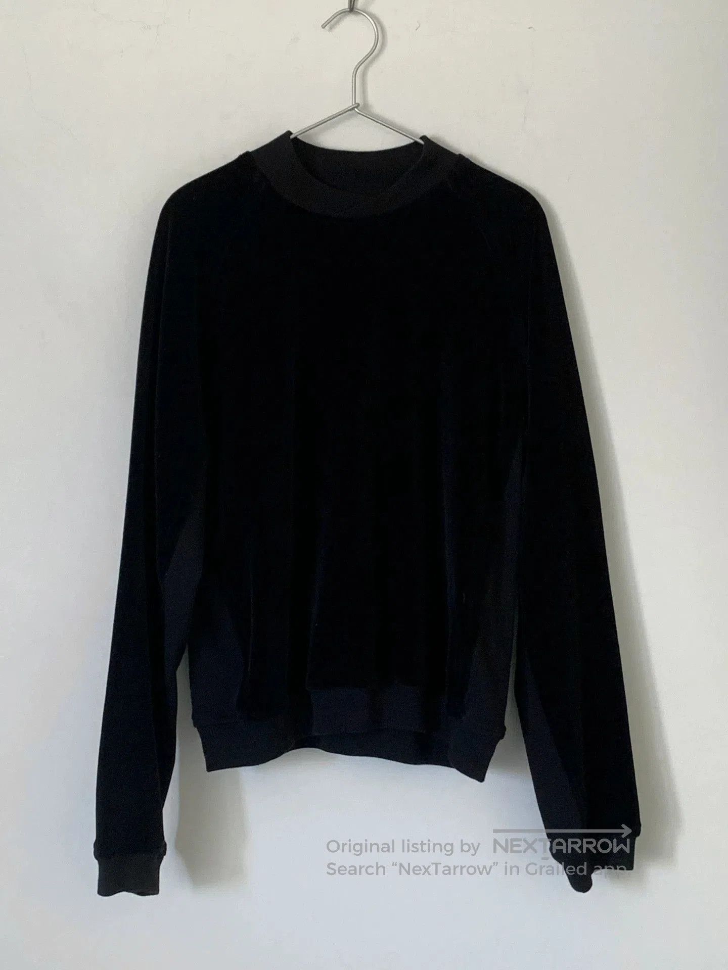 Haider Ackermann Haider Ackermann Black Velvet Sweatshirt. Size US M / EU 48-50 / 2 - 1 Thumbnail