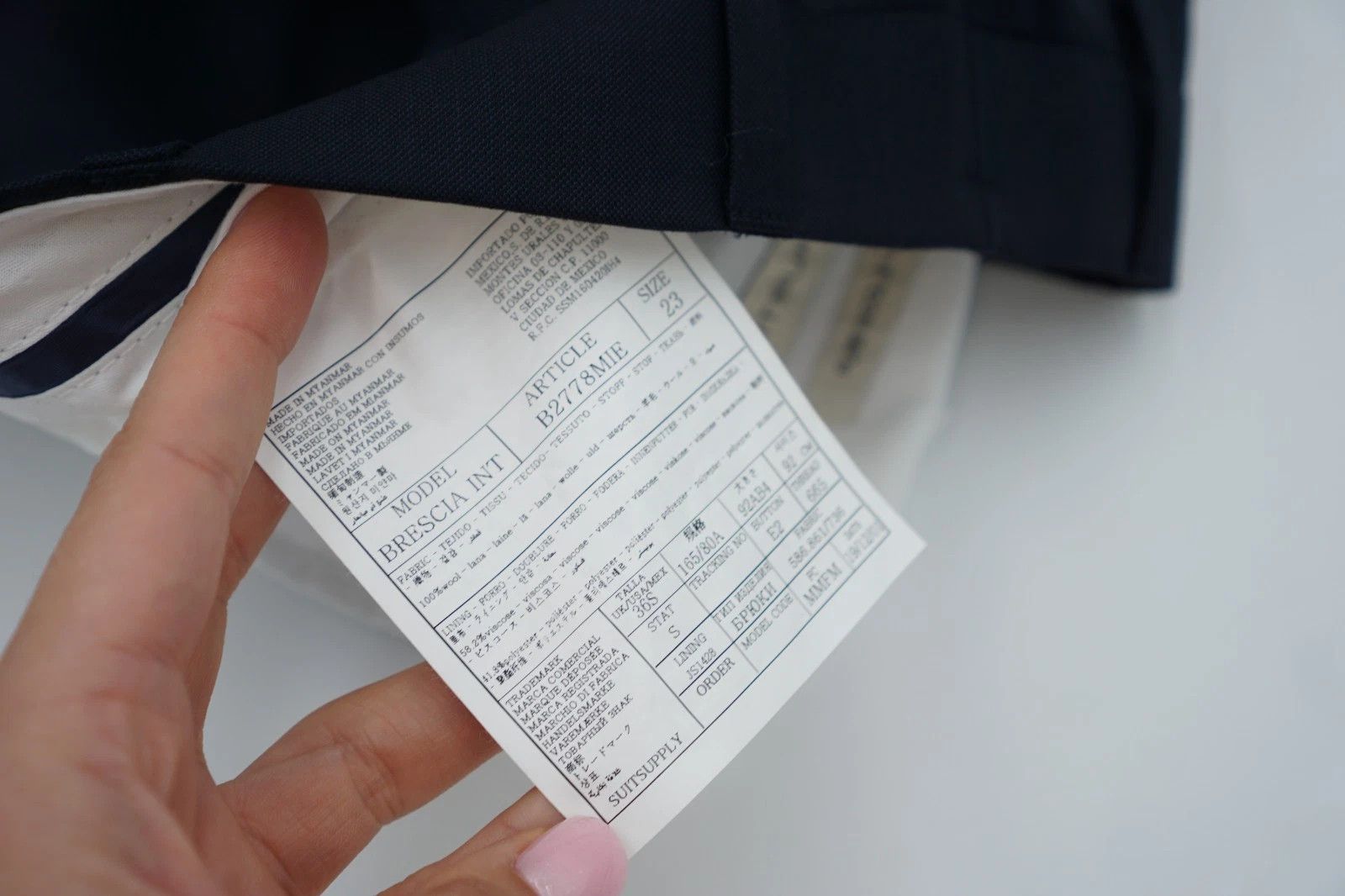 Suitsupply Men Suitsupply Pants Navy Brescia S110 Vitale Barberis US36S Size 36S - 6 Thumbnail