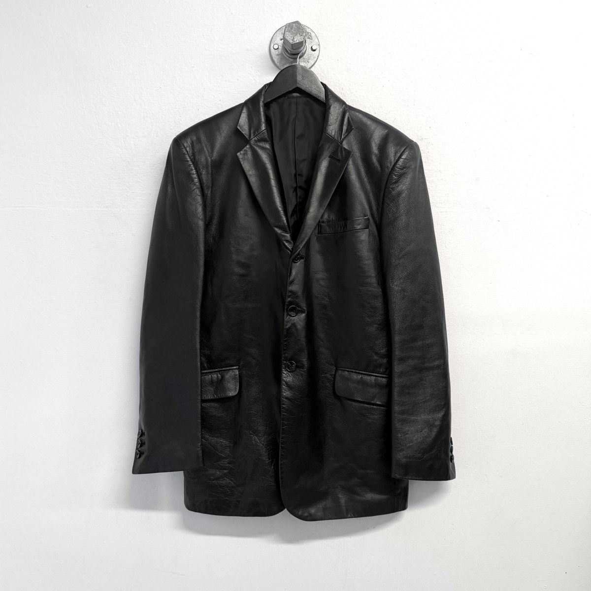 Yohji Yamamoto Yohji Yamamoto AAR Leather Blazer jacket Size US L / EU 52-54 / 3 - 1 Thumbnail