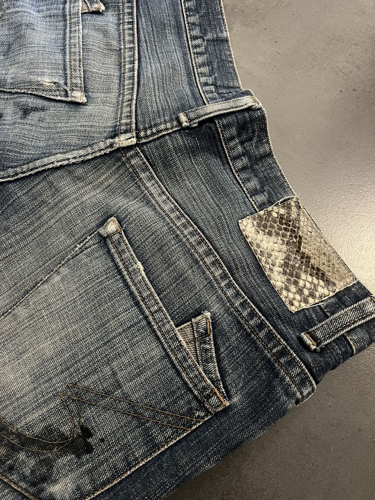 Hysteric Glamour × If Six Was Nine × semanticdesign Semantic Design Crocodile Waxed Jeans Size US 33 - 3 Thumbnail
