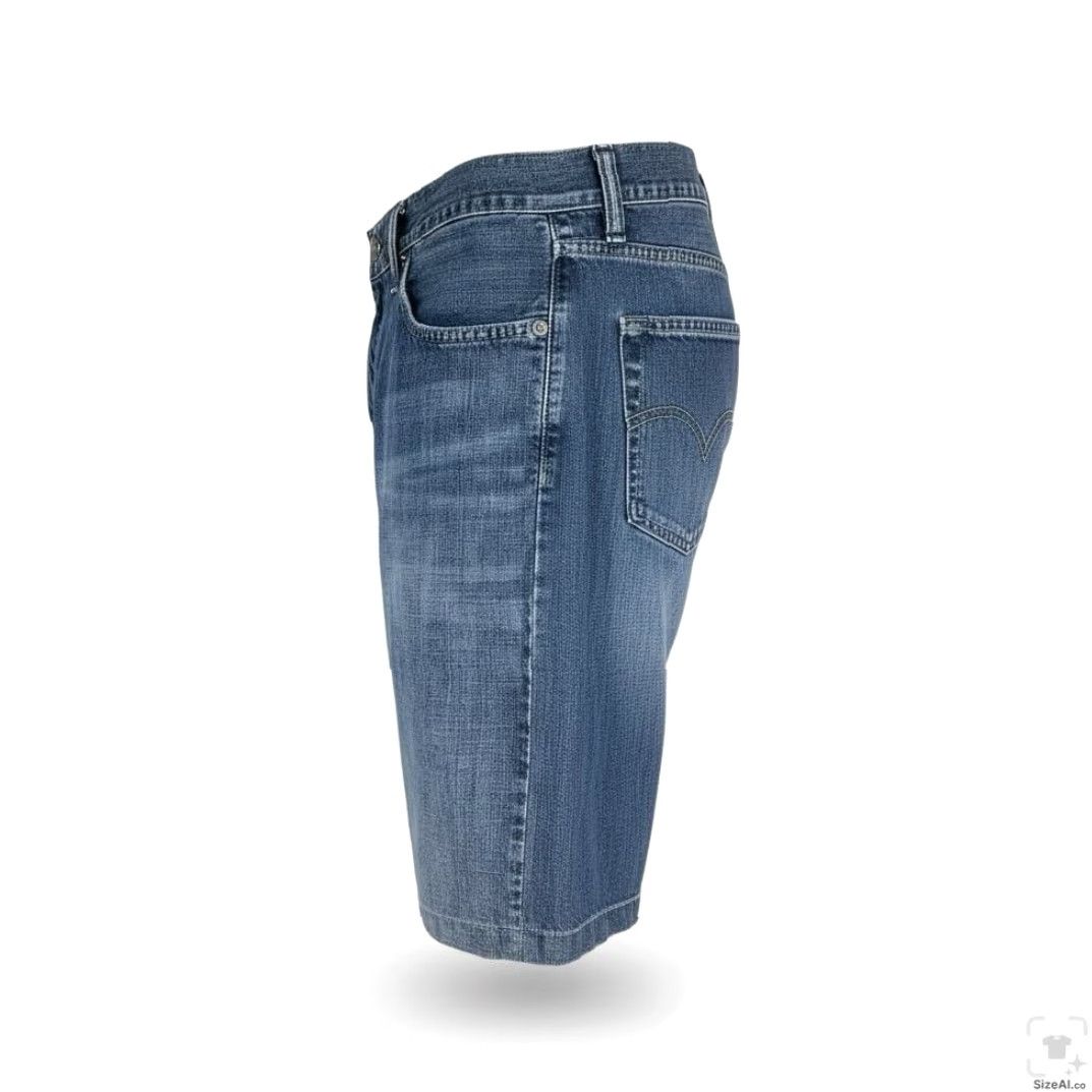 Levi's Levi's 514 Shorts Mens 34 Blue Bermuda Slim Straight 12 Inseam 5-Pocket Zip Fly Button Closure Size US 34 / EU 50 - 3 Thumbnail
