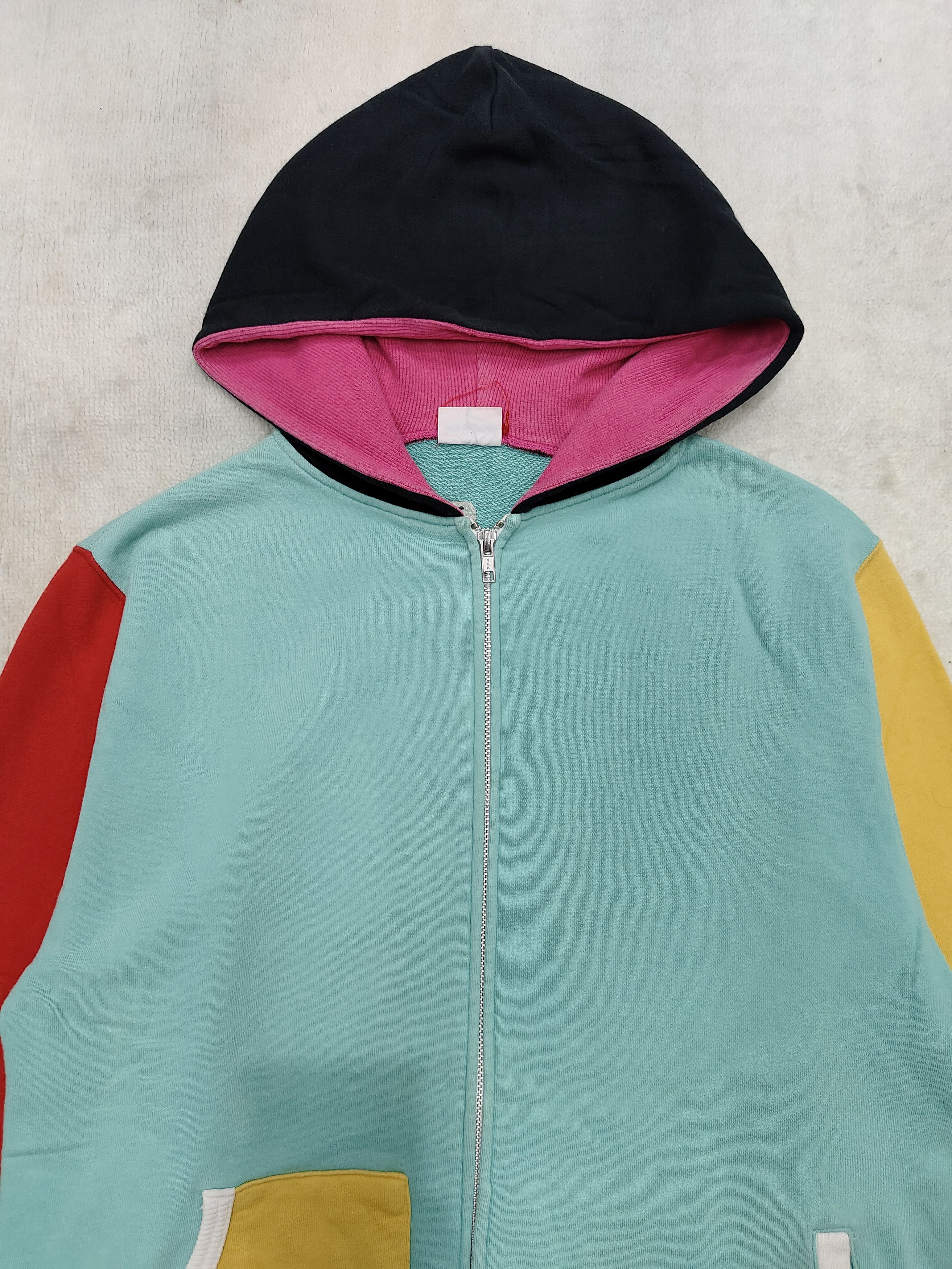 Gallery1950 90s Gallery 1950- Japanese Streetwear Colour Block Ziphoodie Size US L / EU 52-54 / 3 - 2 Thumbnail