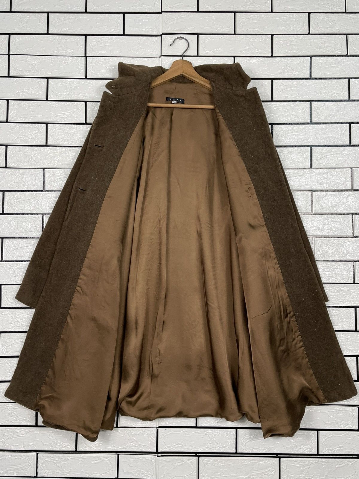 Other Ixia Made In Italy Brown Wool Cashmere Overcoat Size M / US 6-8 / IT 42-44 - 12 Thumbnail