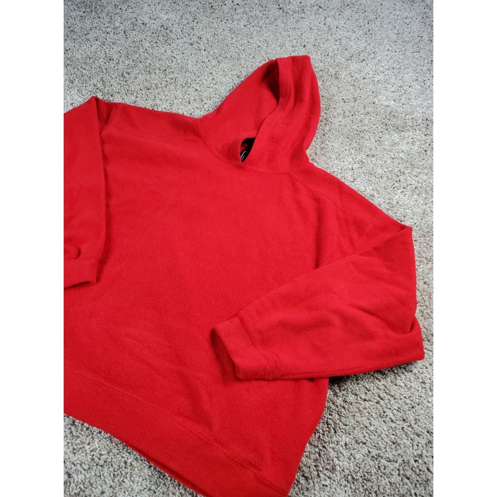 Gap VINTAGE Gap Hoodie Mens Medium Red Fleece Pullover Long Sleeve Cotton Blend Size US M / EU 48-50 / 2 - 2 Thumbnail