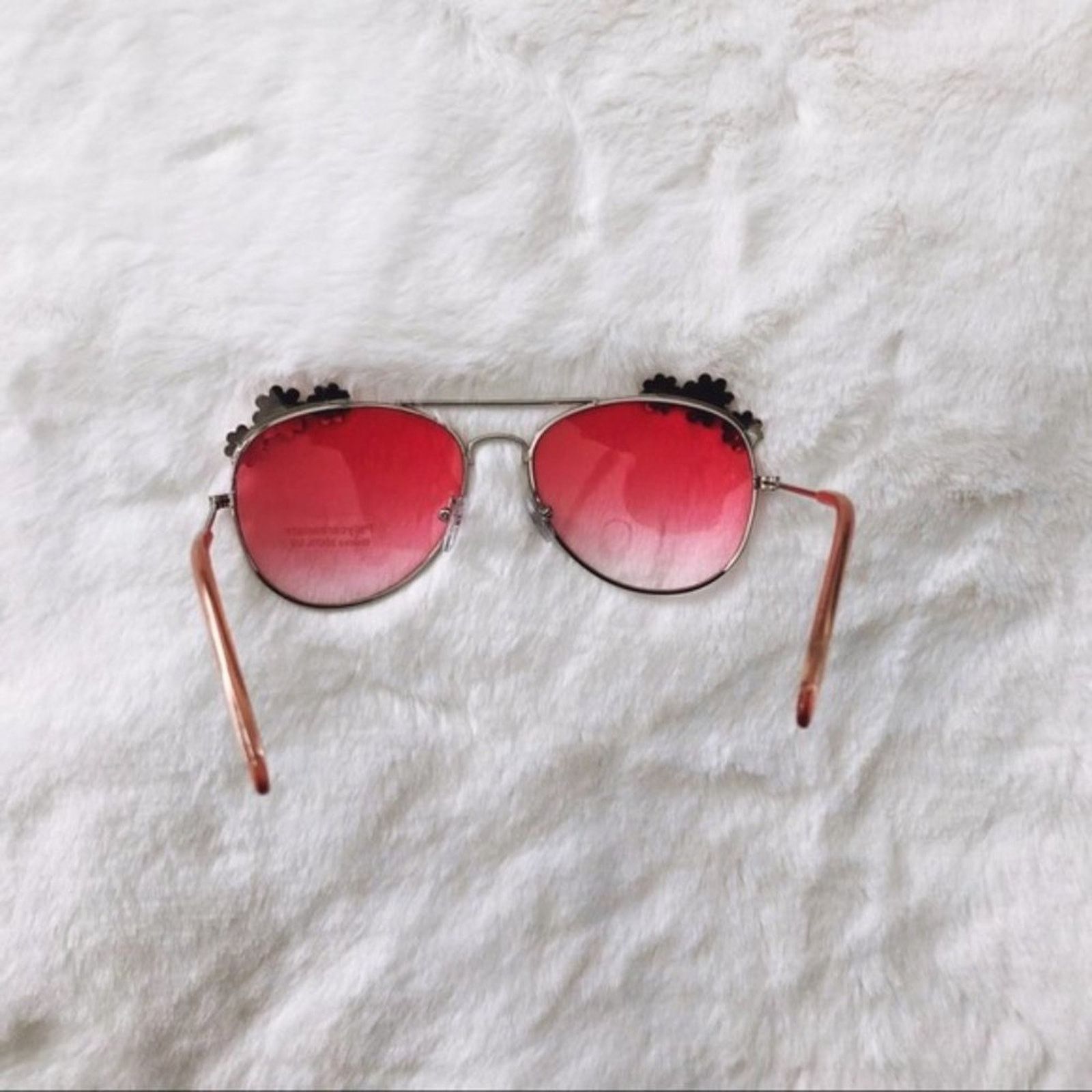 Other Flower Pink Accented Trim Aviators Sunglasses Size ONE SIZE - 5 Thumbnail