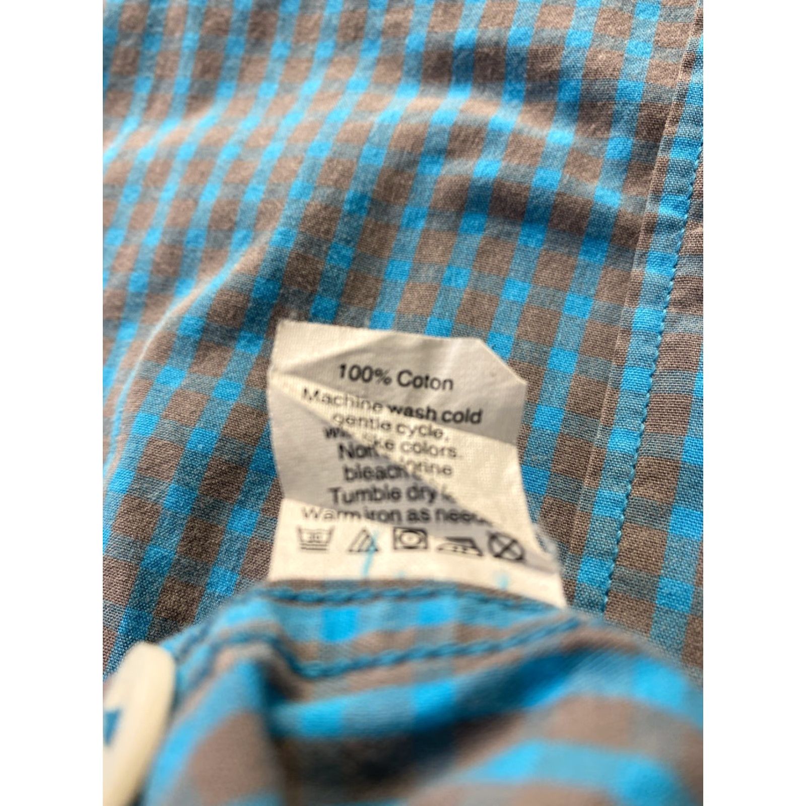 J.Crew VINTAGEJ. Crew Button-Down Shirt Men’s L Turquoise Gray Plaid Slim /0126 Size US L / EU 52-54 / 3 - 7 Thumbnail