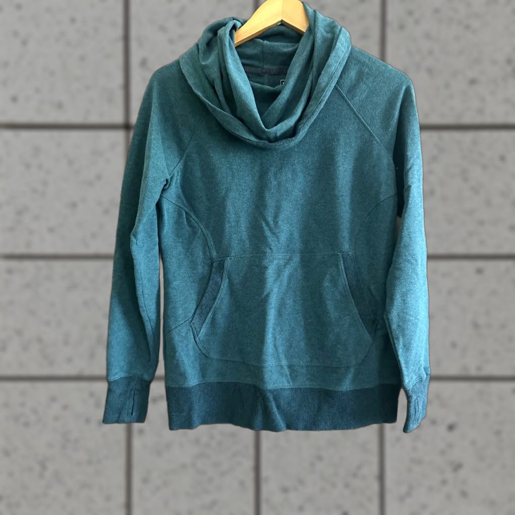 Vintage LL Bean Sweater Women Small Reg. Misses Green Pullover Cowl Neck 90s Lightweight Knits Casual Size S / US 4 / IT 40 - 1 Thumbnail