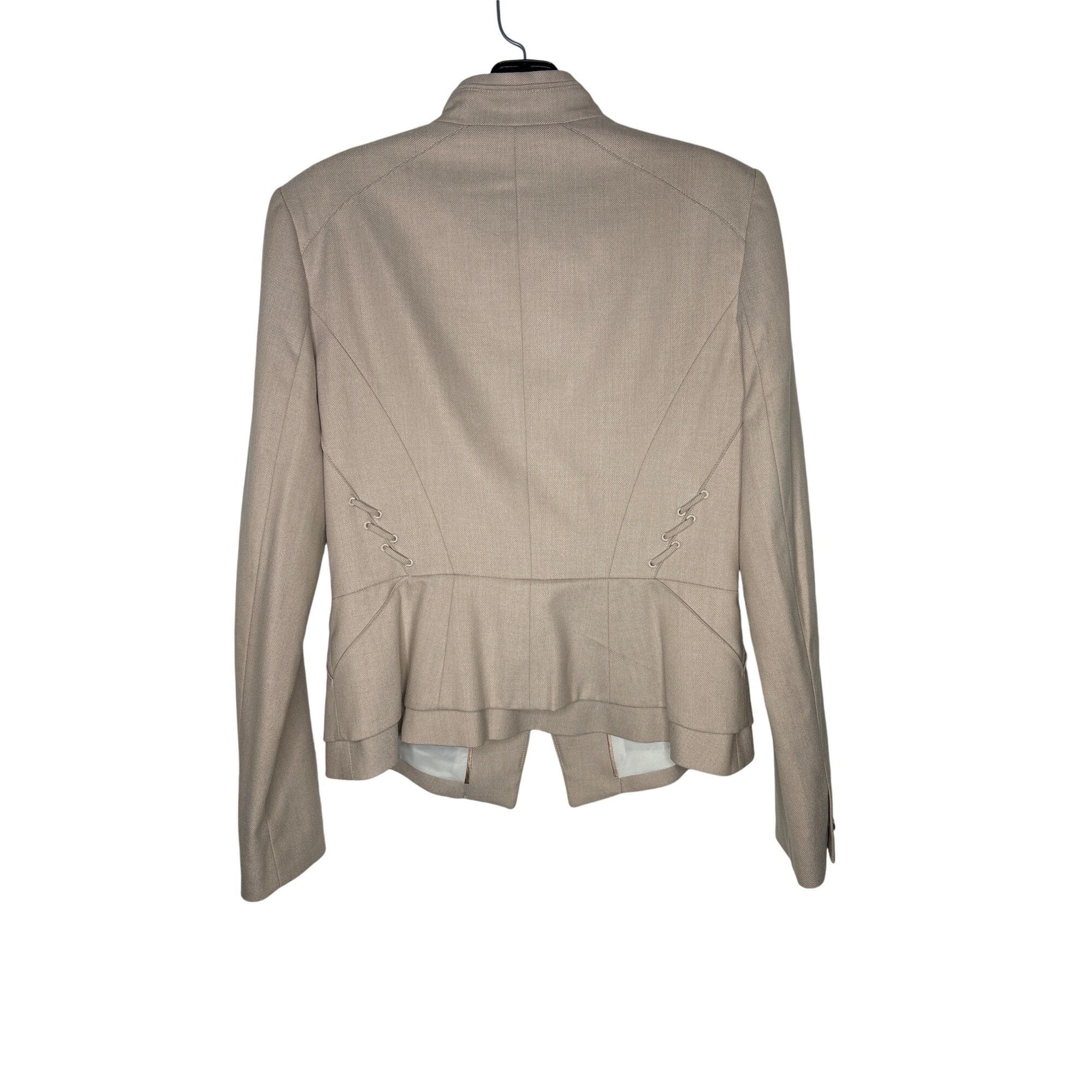 White House Black Market WHITE HOUSE BLACK MARKET WOMEN'S LIGHT TAUPE FITTED PEPLUM B Size S / US 4 / IT 40 - 2 Thumbnail