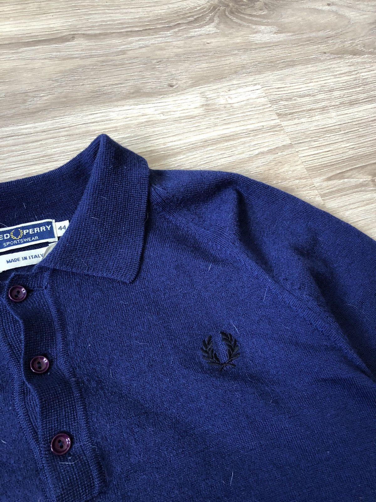 Fred Perry × Vintage Vintage Fred Perry Wool Long Sleeve Sweater Made in Italy Size US S / EU 44-46 / 1 - 4 Thumbnail