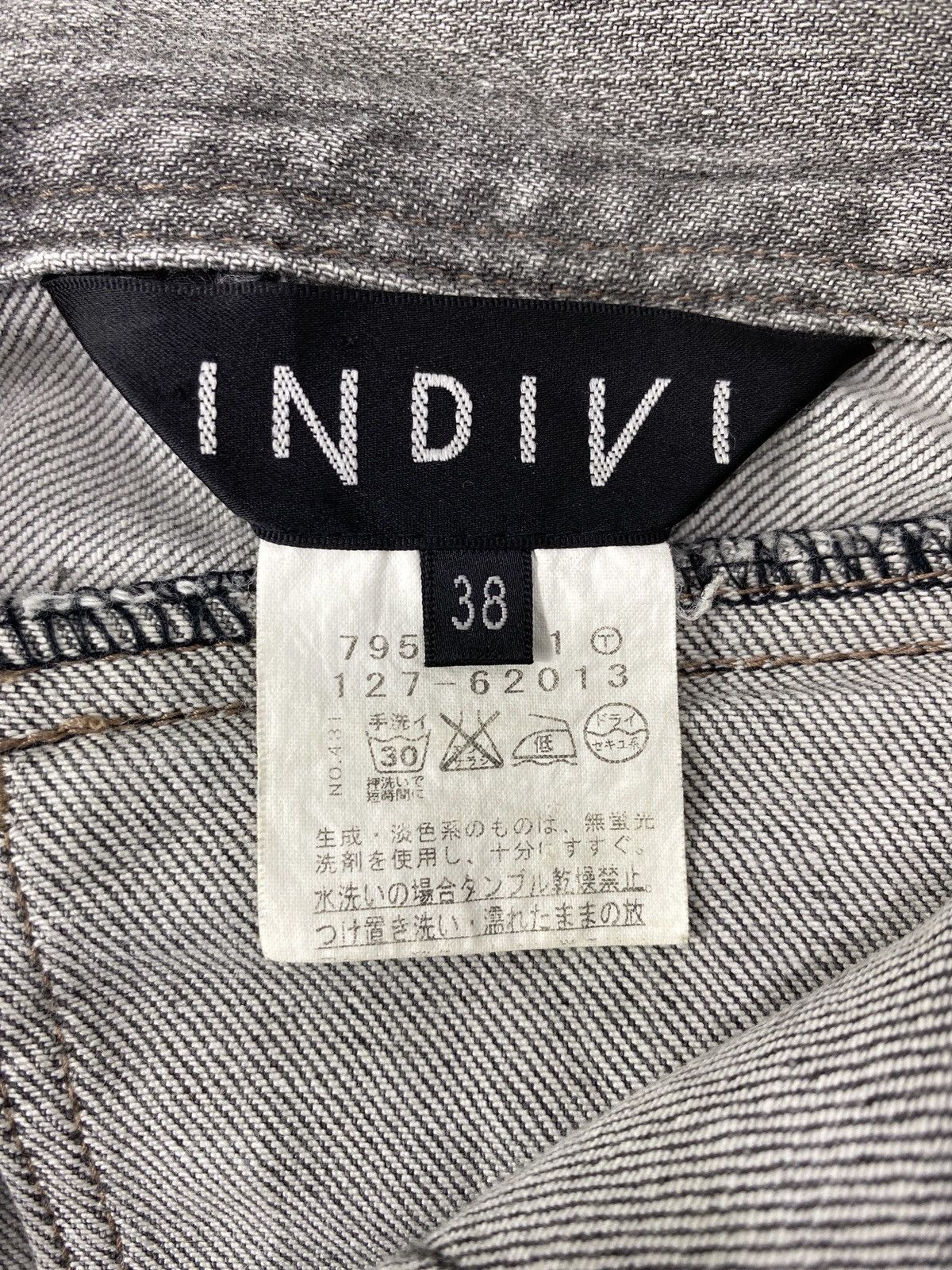 Japanese Brand × Jean Japanese Brand Indivi Bootcut Faded Grey Jeans - J1047 Size 28" / US 6 / IT 42 - 8 Thumbnail