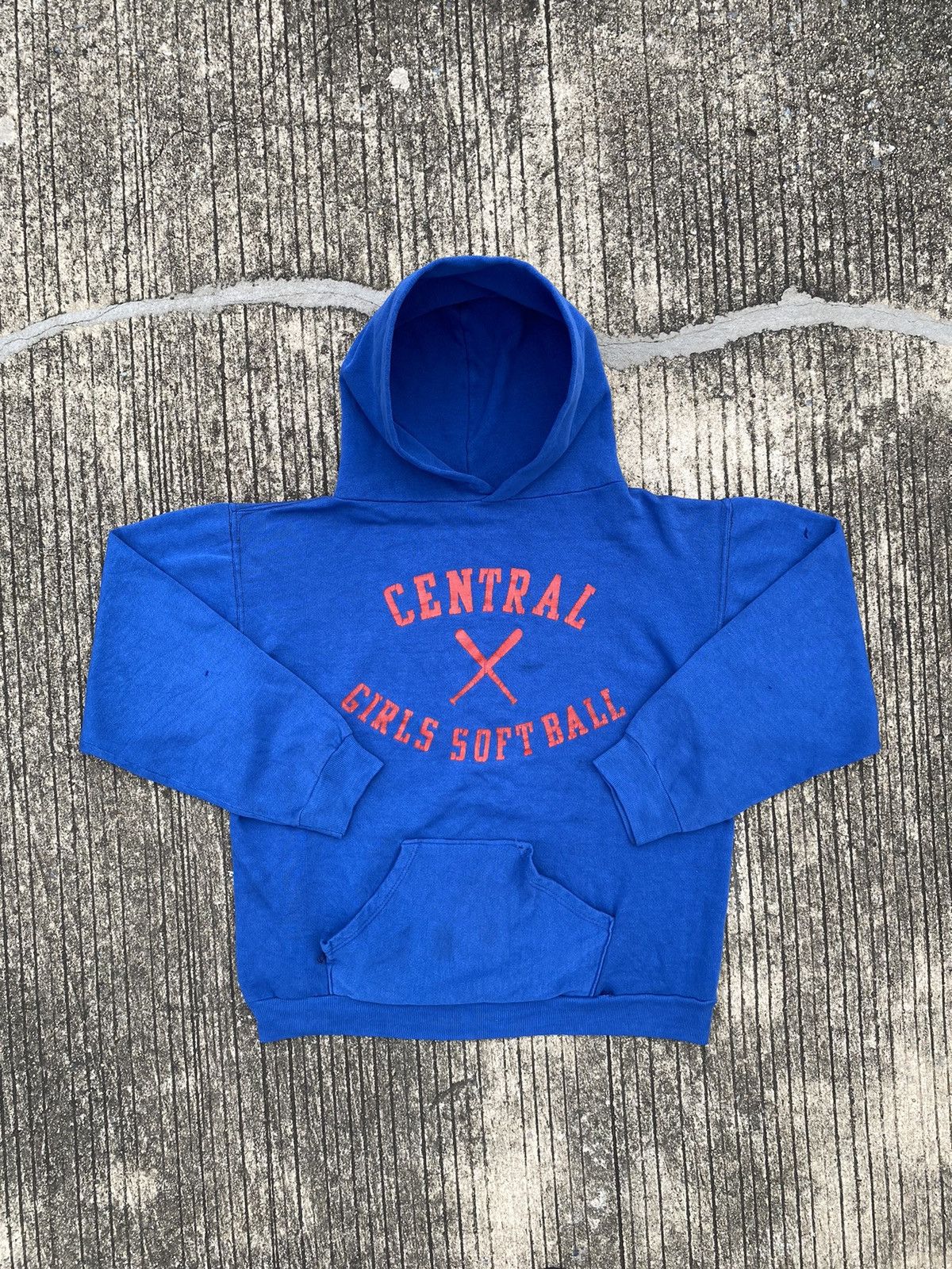image of Russell Athletic x Vintage 80's 90's Style Hoodie in Blue, Men's (Size Large)