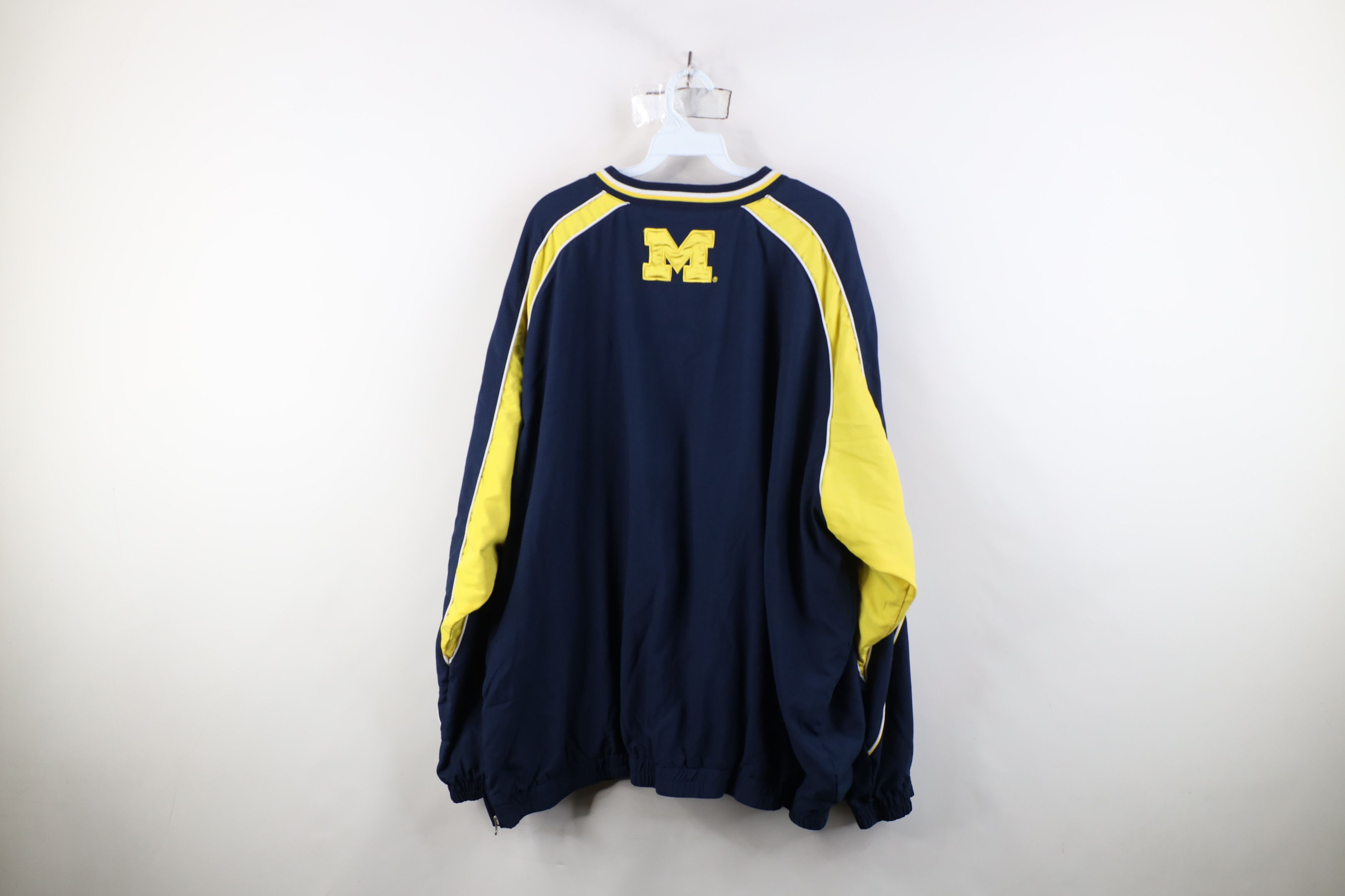 Vintage Vintage 90s Y2K University of Michigan Lined Pullover Jacket Size US XXL / EU 58 / 5 - 12 Thumbnail