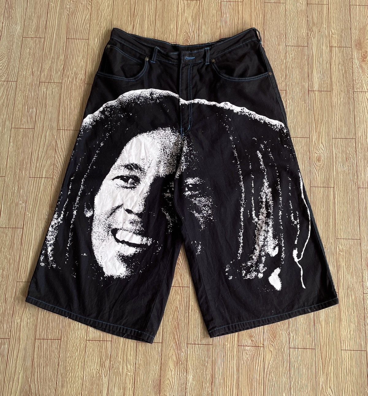 Bob Marley Very Rare Design Vintage Bob Marley Baggy Jorts Pants 2000s Size US 34 / EU 50 - 1 Thumbnail
