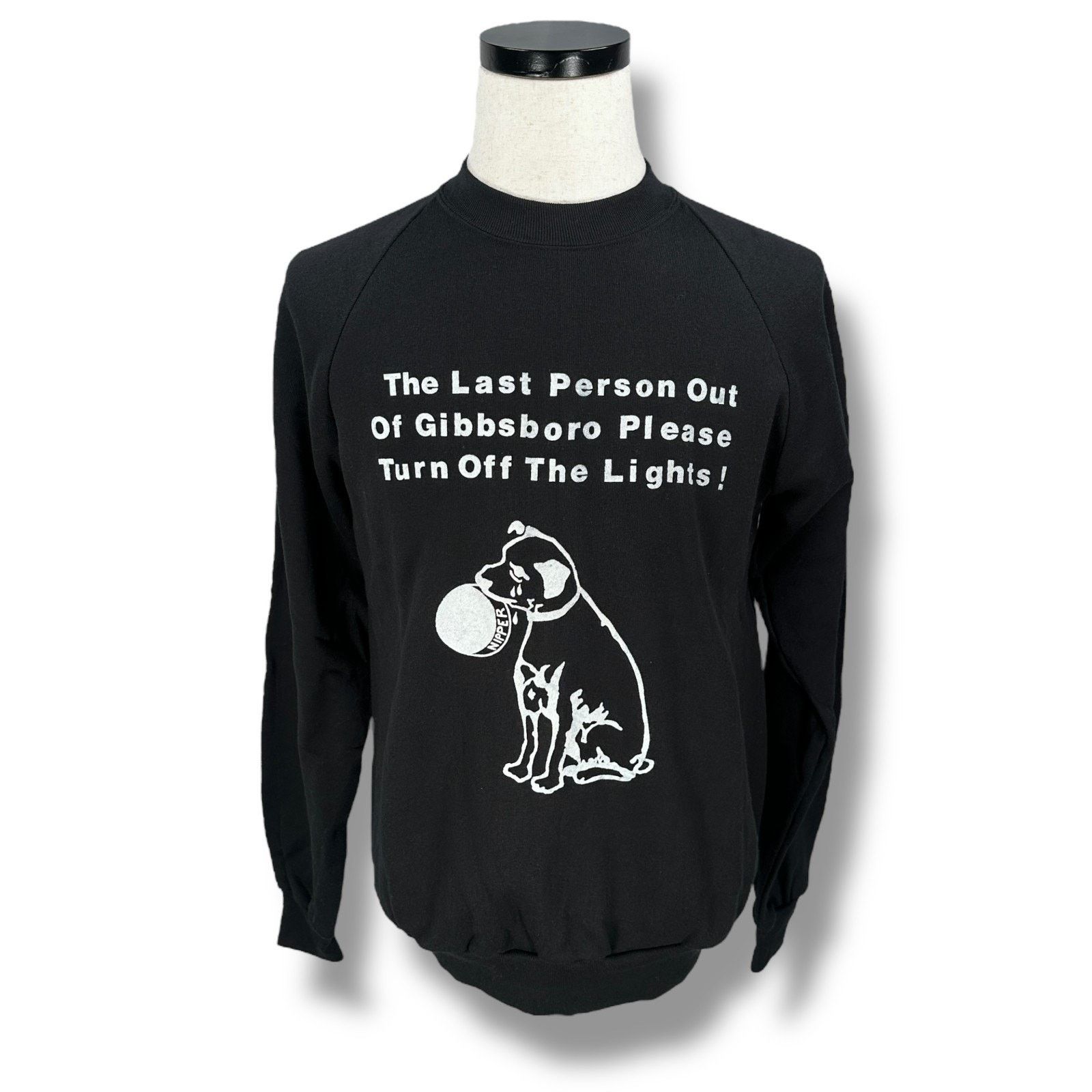 Jerzees VTG Sweatshirt Men Large Black Gibbsboro Turn Off Lights USA Size US L / EU 52-54 / 3 - 1 Thumbnail
