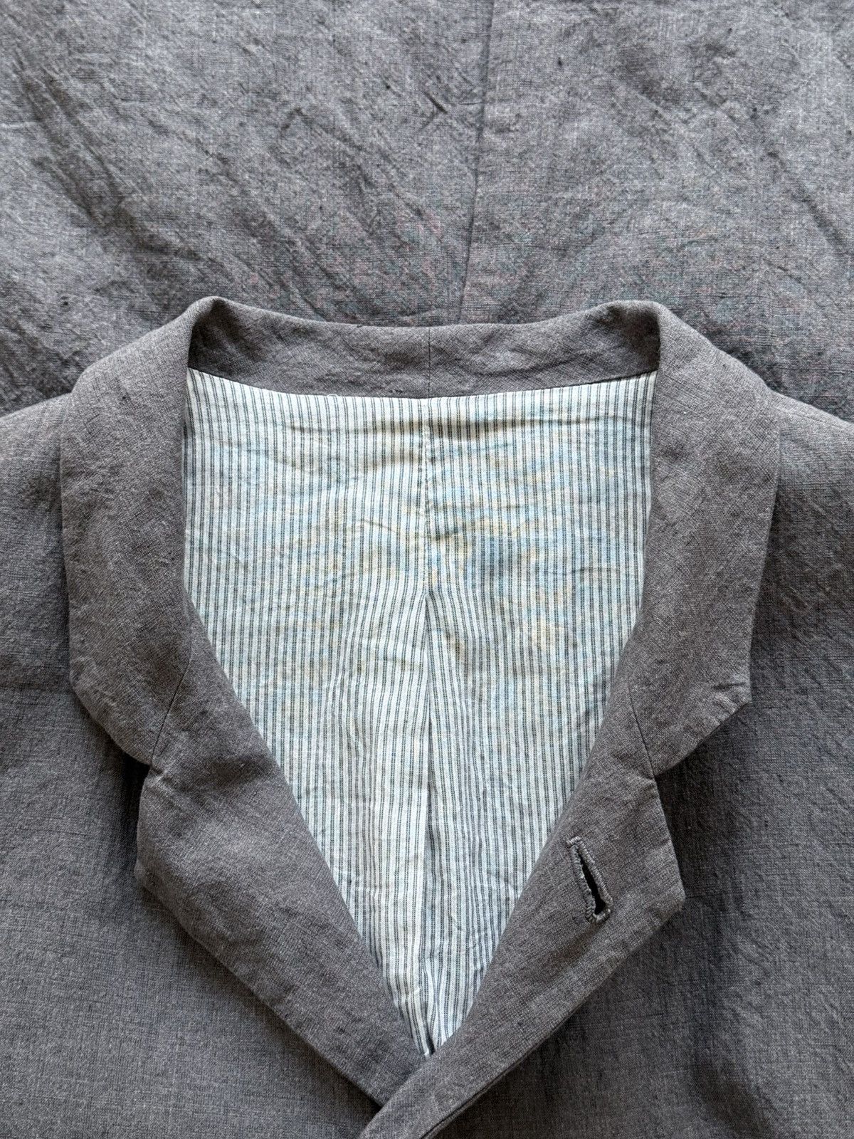 Forme D'Expression Forme Dexpression Gray Linen Jacket + Pants Suit Size 38R - 4 Thumbnail