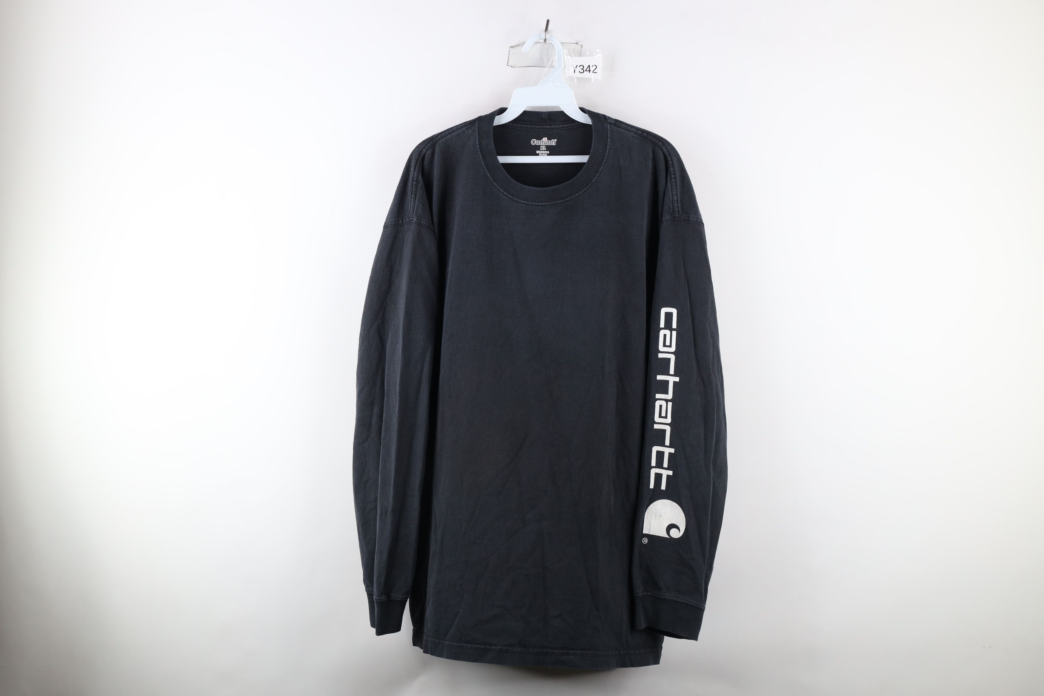 Carhartt Vintage Carhartt Spell Out Heavyweight Long Sleeve T-Shirt Size US XL / EU 56 / 4 - 1 Thumbnail