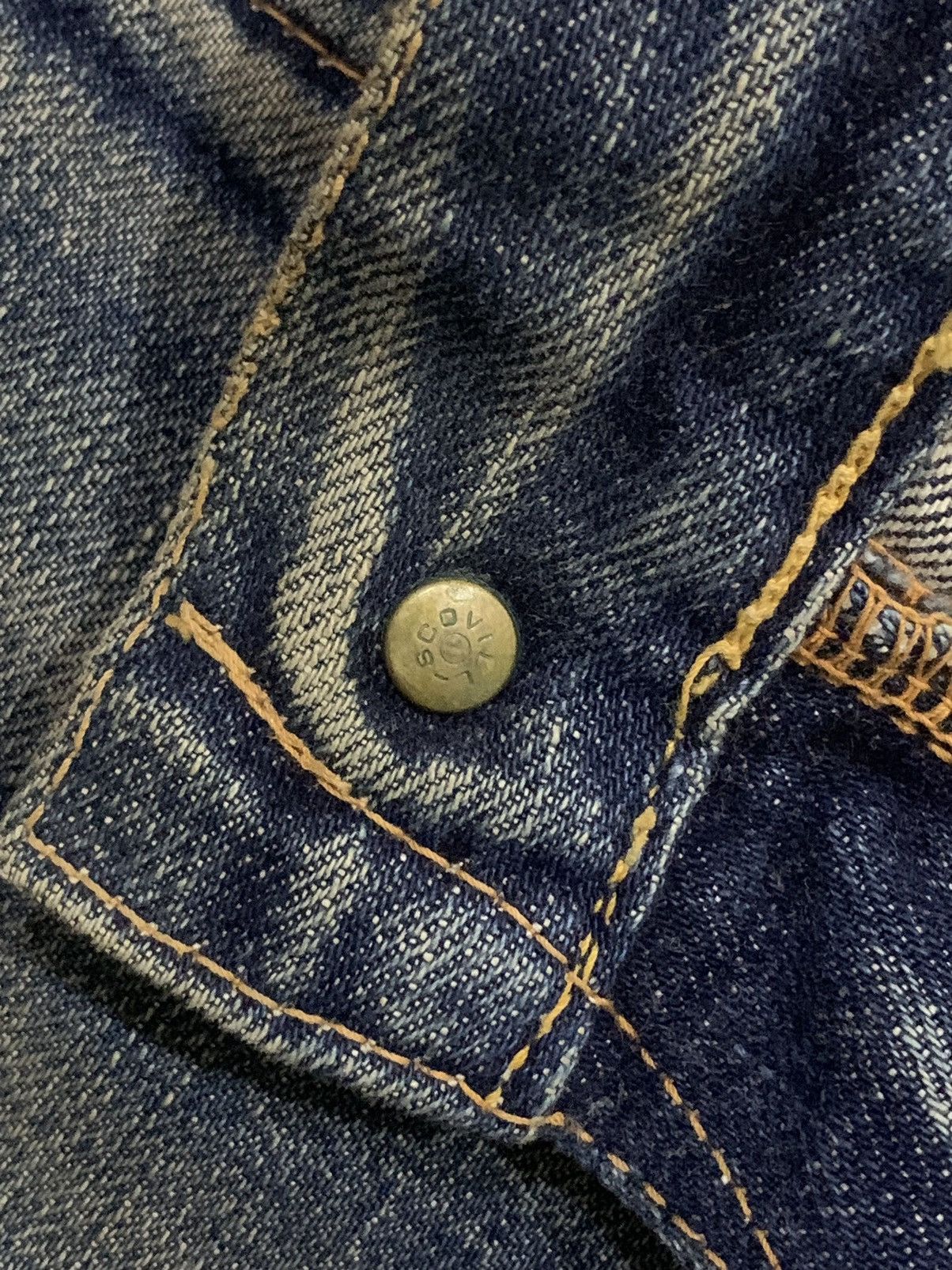 DENIM TEARS × Evisu × Who Decides War Vintage Evis ButtonFly Buckle Waist Jeans Size US 30 / EU 46 - 15 Thumbnail