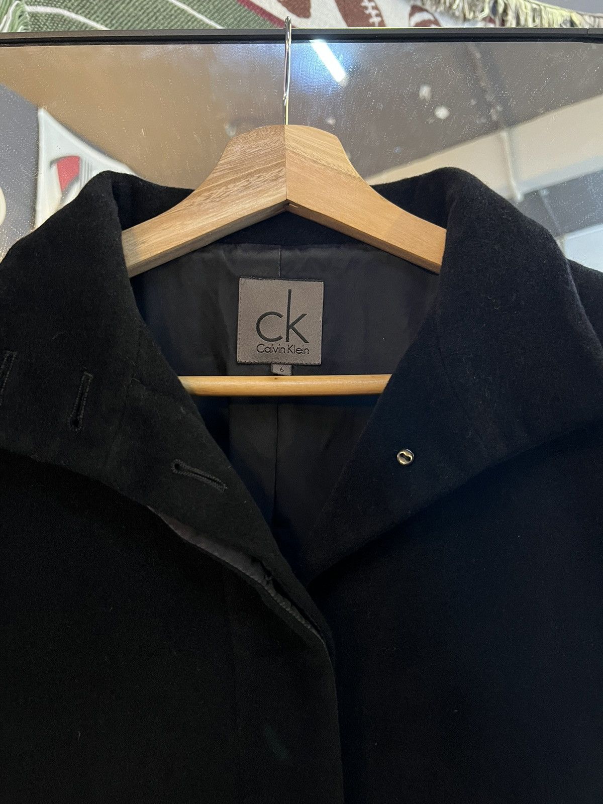 Calvin Klein × Japanese Brand × Vintage Vintage Calvin Klein Made in Japan Wool Coat Size M / US 6-8 / IT 42-44 - 3 Thumbnail