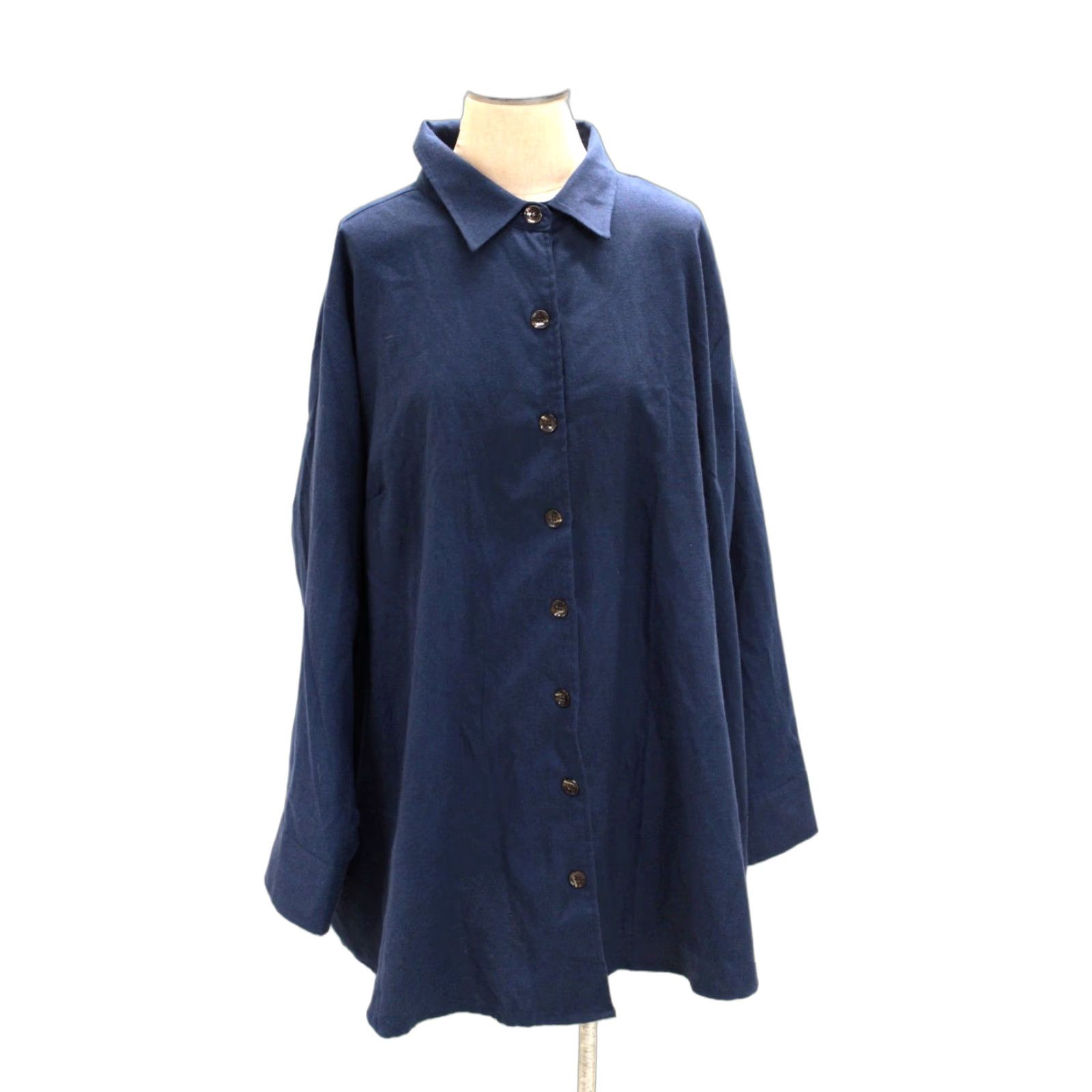 Vintage Lularoe Top Women's PLUS Size 3XL Navy Button Up Tunic Shirt Career Office Wear Shirt Plus Size 3XL Navy Button Up Tunic Size XXL / US 16-18 / IT 52-54 - 1 Thumbnail