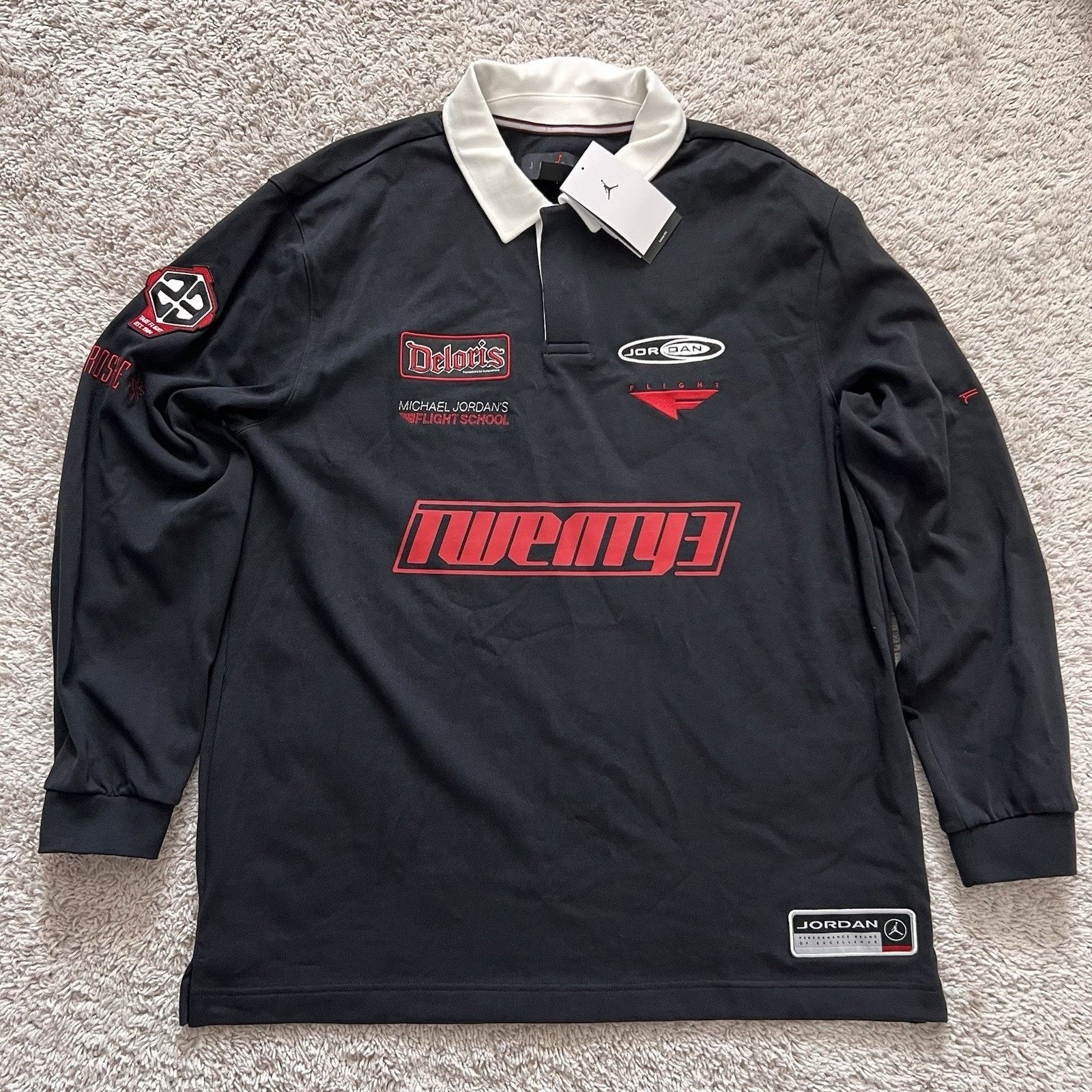 Jordan Brand Nike Air Jordan Essentials Long Sleeve Rugby Shirt Large NWT Size US L / EU 52-54 / 3 - 4 Thumbnail