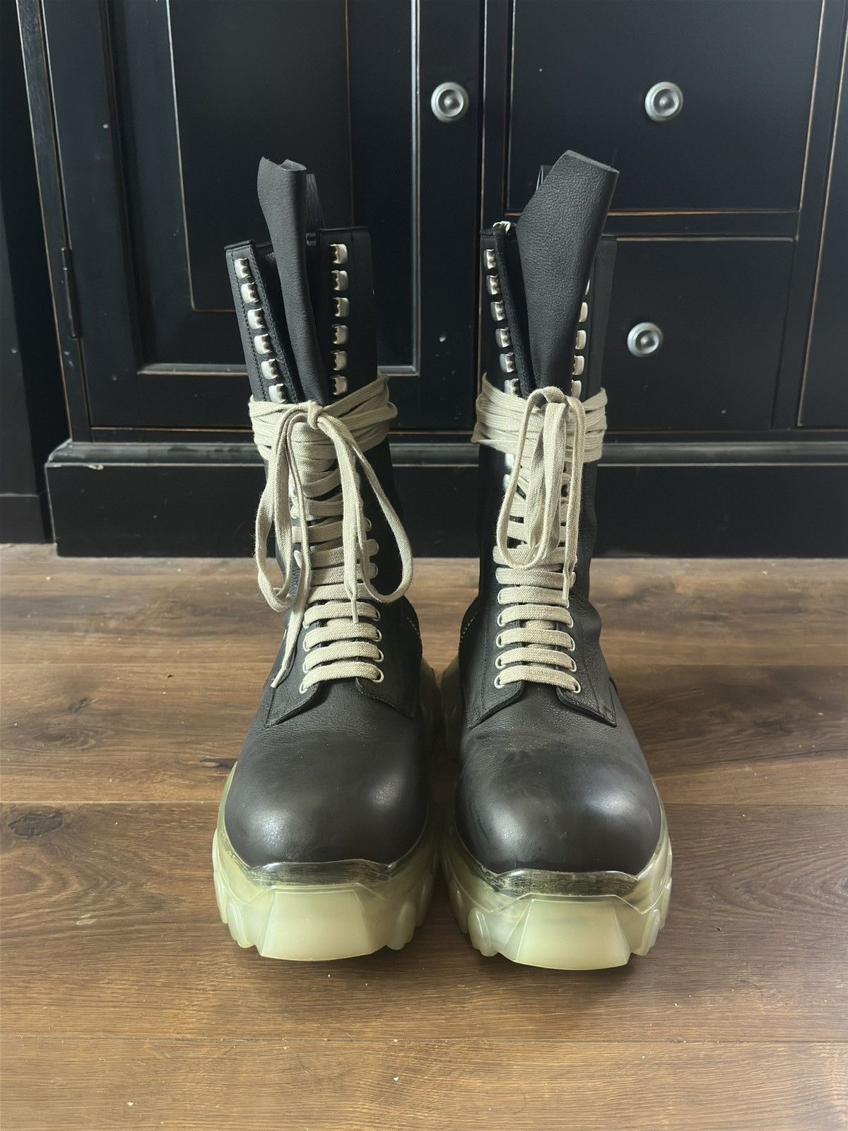 Rick Owens Megalace Bozo Tractor Boots