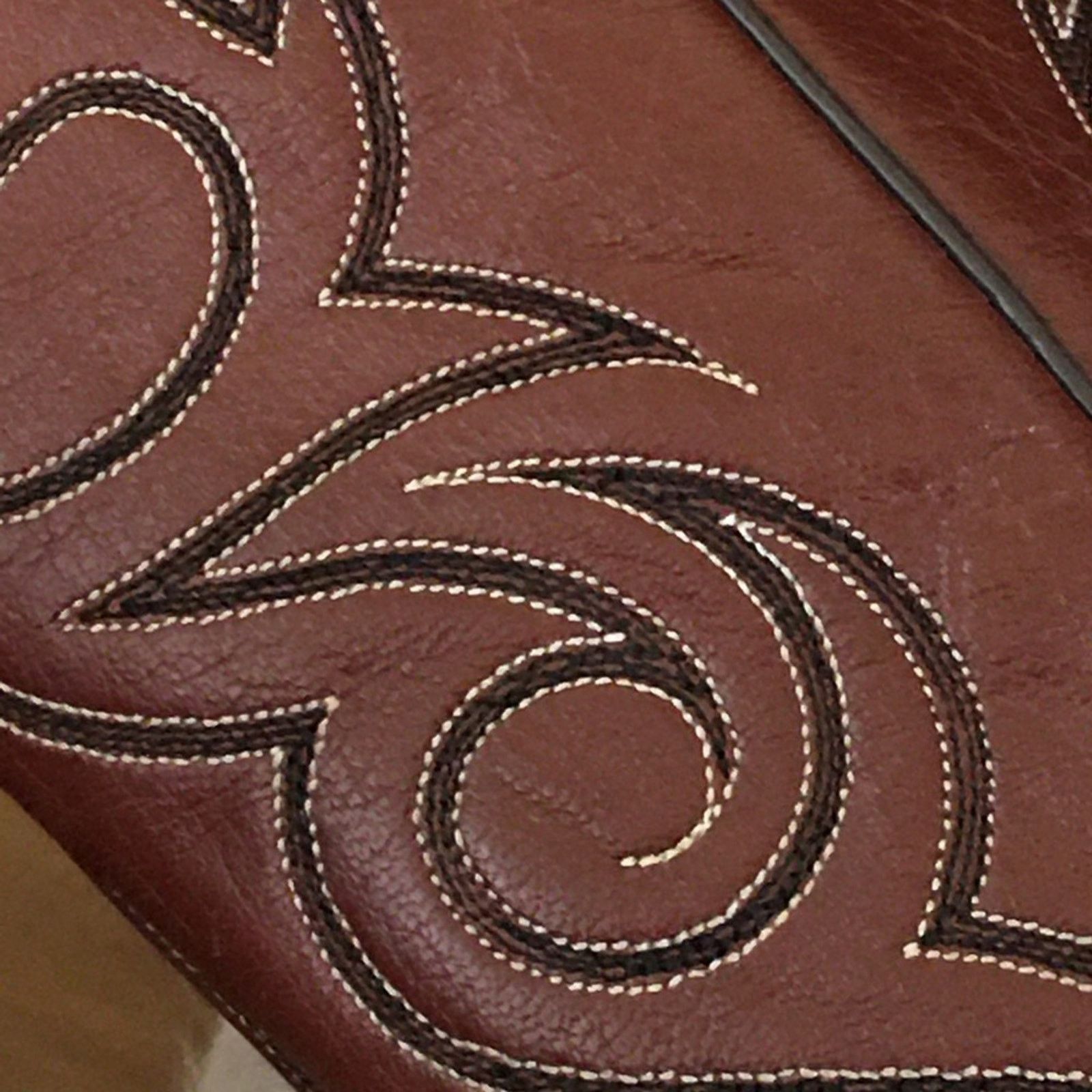Dan Post Men’s Dan Post wine stitched leather western boots Size US 8.5 / EU 41-42 - 6 Thumbnail