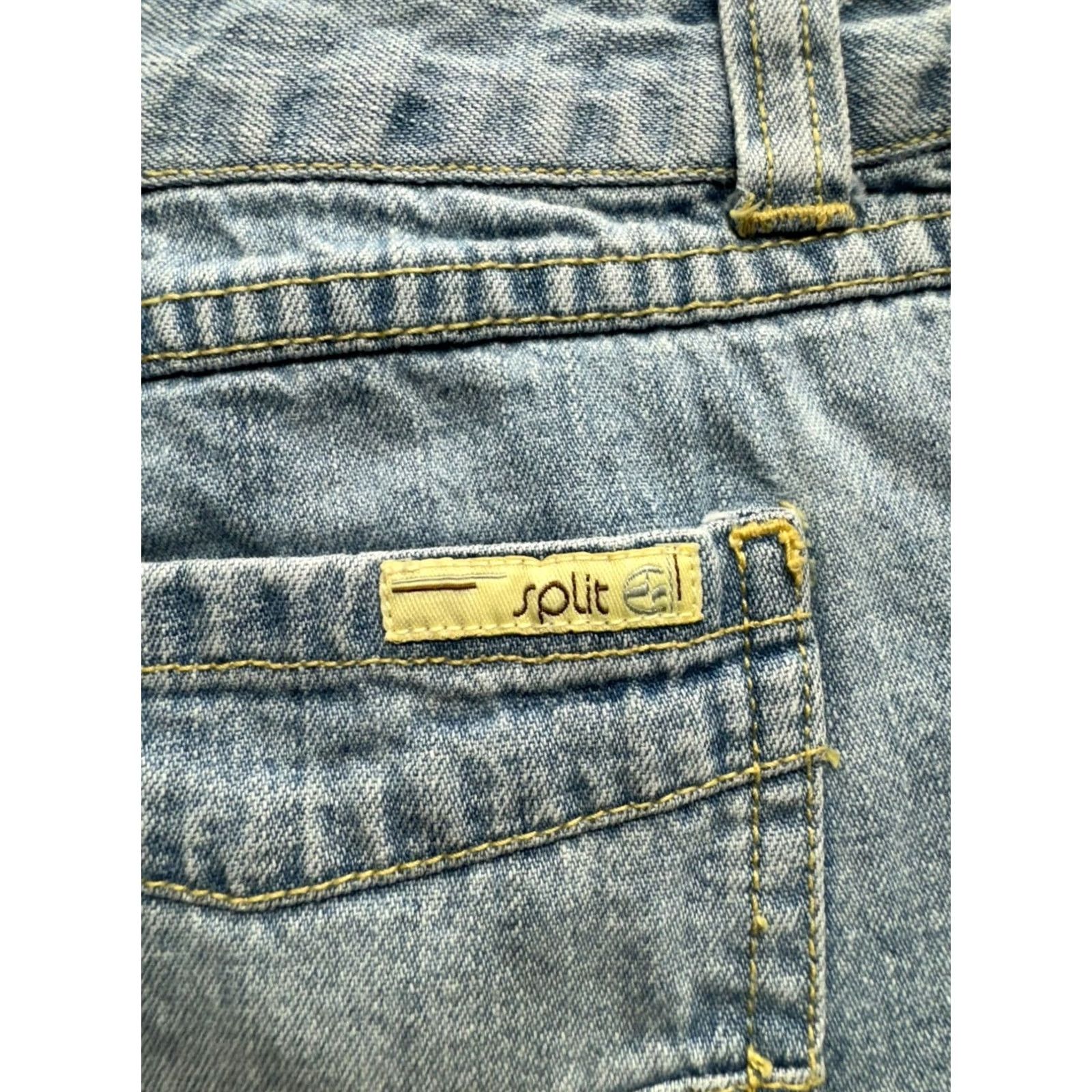 Vintage Split Shorts Women 11 Blue Light Wash Cotton Cut-Off Regular 100% Cotton Casual Pre-Owned Like New Size 32" / US 10 / IT 46 - 5 Thumbnail