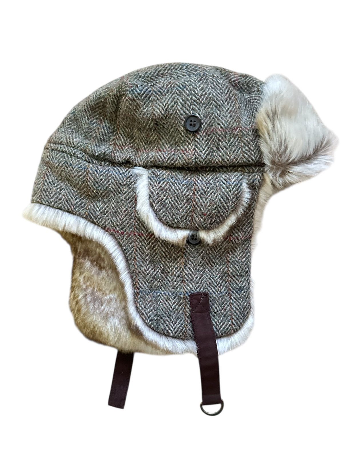 Harris Tweed Harris Tweed Wool Ushanka Winter Arctic Hat Mens Size ONE SIZE - 4 Thumbnail