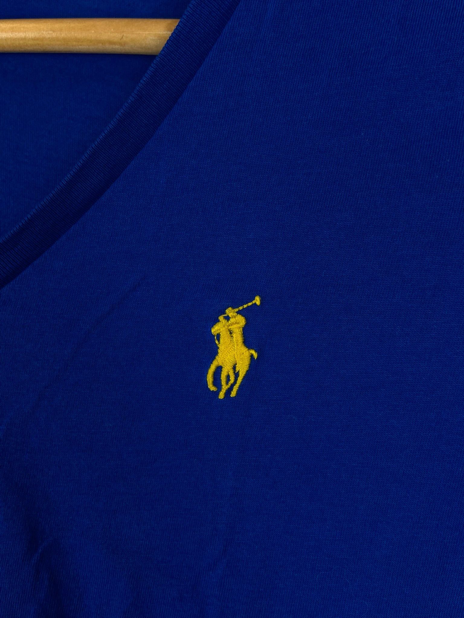 Polo Ralph Lauren Ralph Lauren V-Neck Navy Tee S Classic Yellow Logo Size US S / EU 44-46 / 1 - 2 Thumbnail