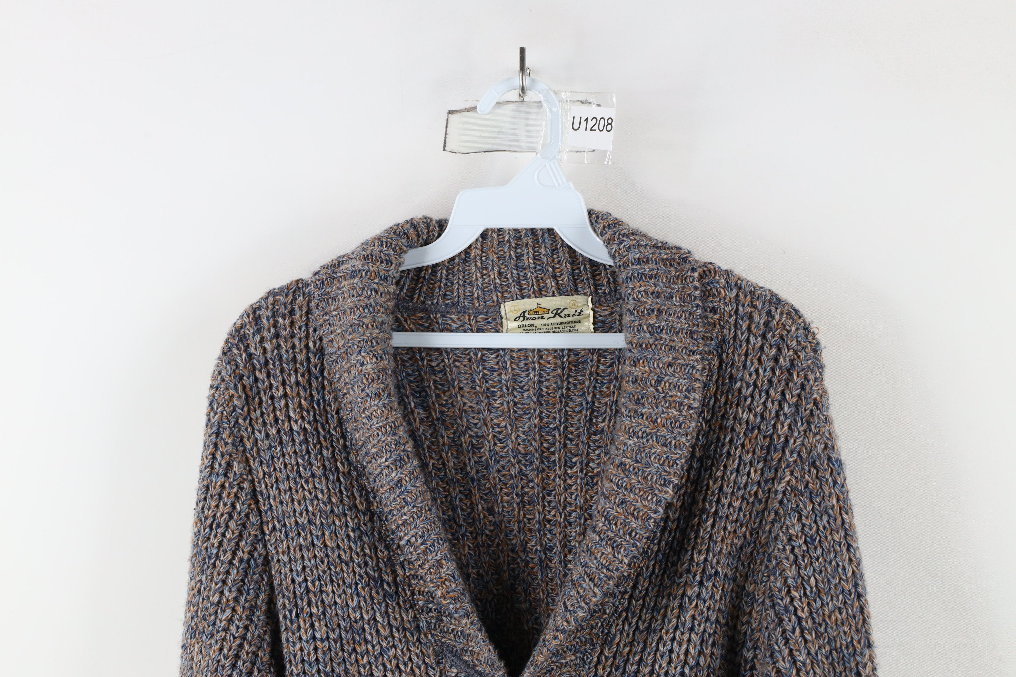 Vintage Vintage 60s 70s Streetwear Knit Shawl Cardigan Sweater Size US L / EU 52-54 / 3 - 2 Thumbnail