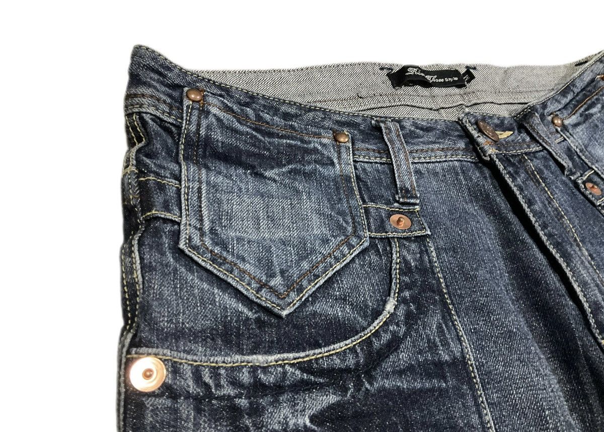 Japanese Brand 🔥Sick Y2K Root Three Stye Flared Denim Size US 32 / EU 48 - 4 Thumbnail