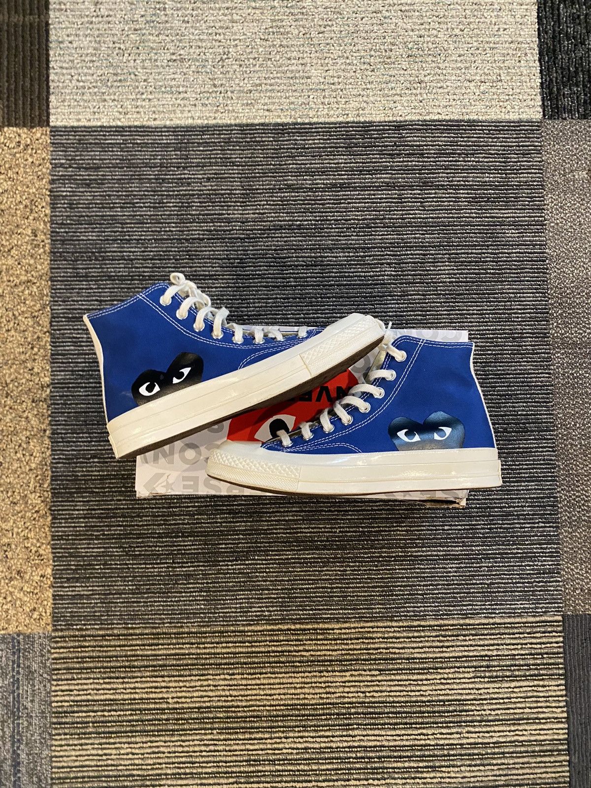 Comme des Garcons COMME DES GARCONS PLAY X CONVERSE CHUCK 70 HIGH BLUE QUARTZ Size US 6.5 / EU 39-40 - 1 Thumbnail