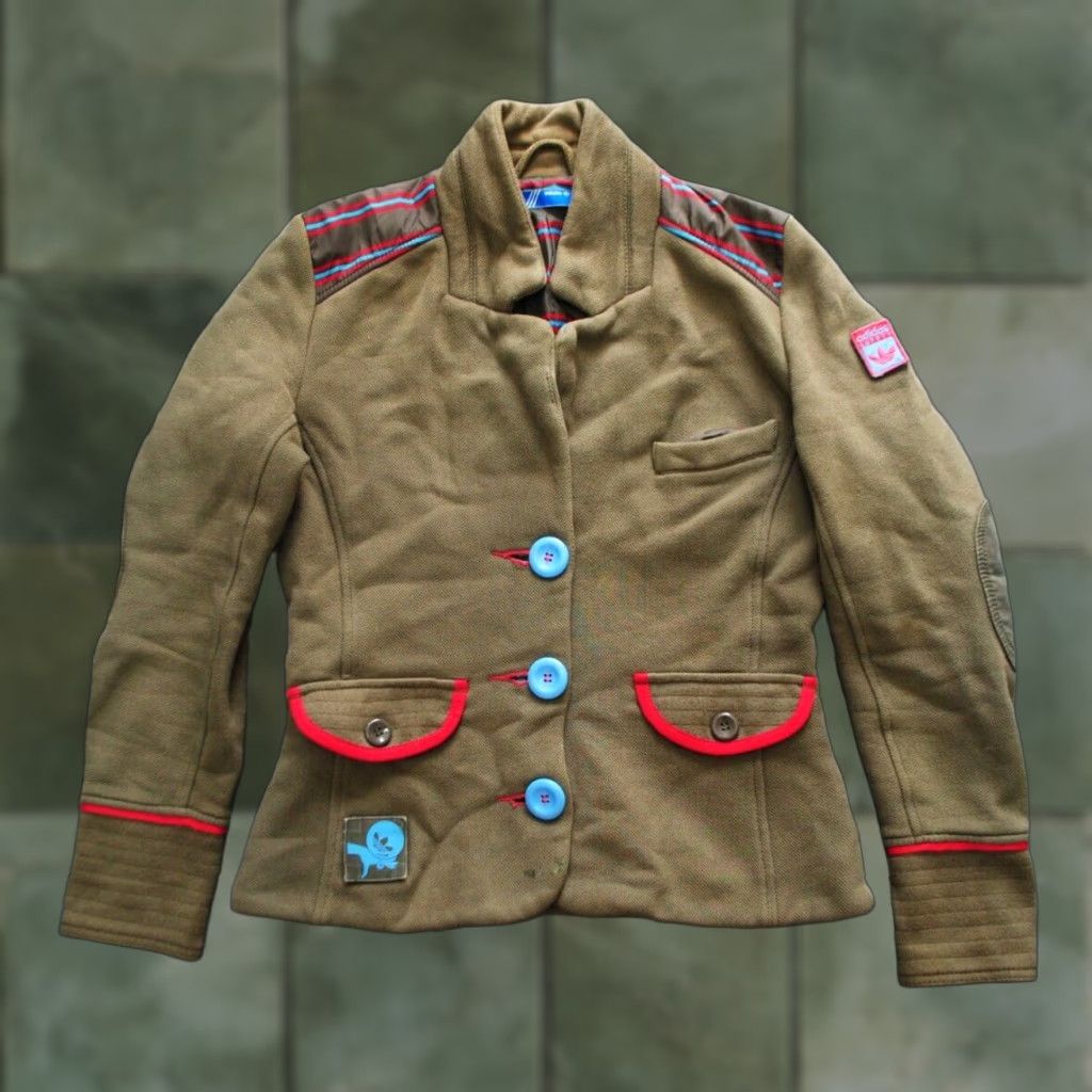 Adidas ADIDAS VINTAGE MILITARY MOD JACKET BLAZER GREEN WOMENS 3 BUTTONS SIZE 38 UK12 Jacket Women 38 Green Vintage Military Mod Adidas Size XS / US 0-2 / IT 36-38 - 1 Thumbnail