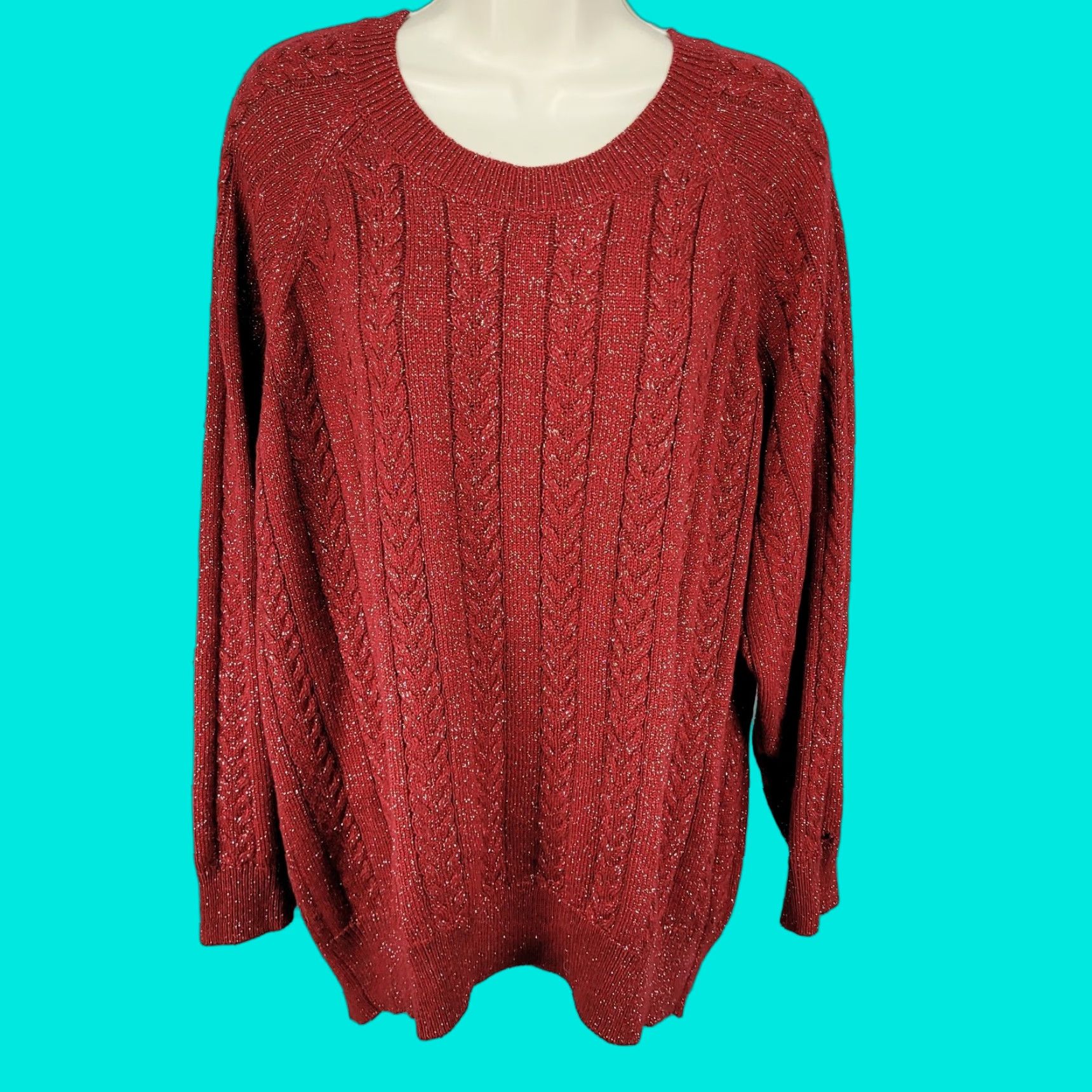 Athleta Athleta Red Glitter Pullover Sweater Women 1X Size XL / US 12-14 / IT 48-50 - 1 Thumbnail