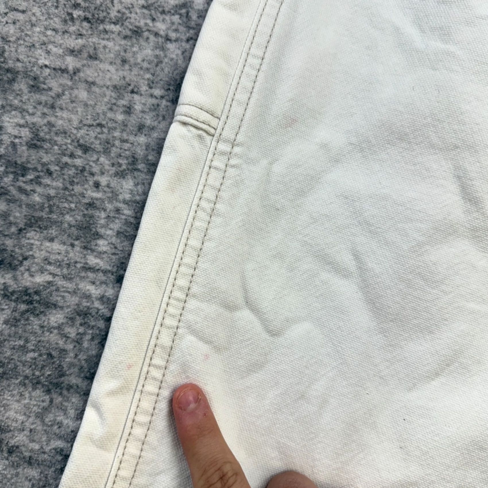 Abercrombie & Fitch Abercrombie & Fitch Jeans Mens 28x30 White Baggy Carpenter Denim Straight 5-Pocket Adult Regular Mens Size US 28 / EU 44 - 4 Thumbnail