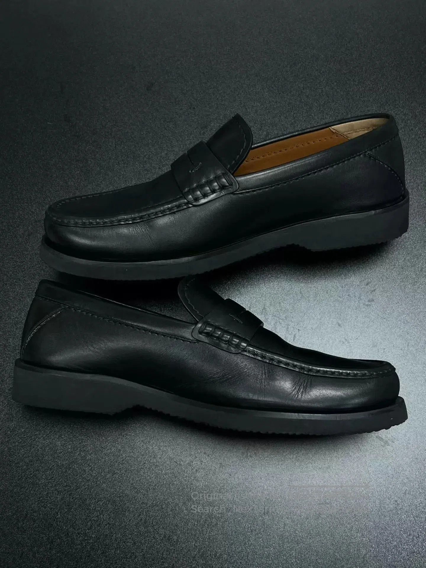 Ermenegildo Zegna Black Leather Slip-On Loafers Size 7.5. Size US 7.5 / EU 40-41 - 5 Thumbnail