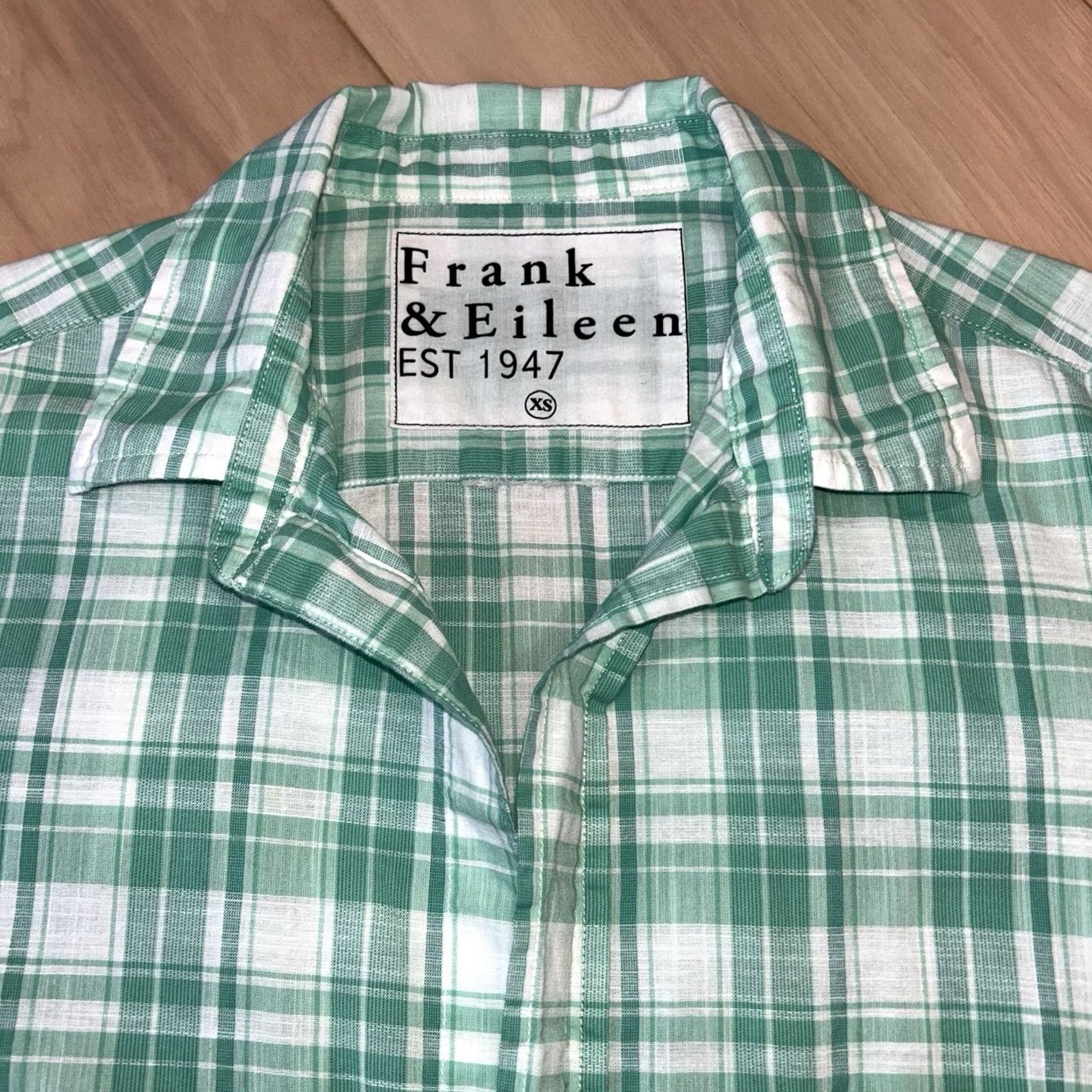 Frank & Eileen Frank & Eileen Barry Plaid Button Up Blouse Top Green Women’s XS Size XS / US 0-2 / IT 36-38 - 4 Thumbnail