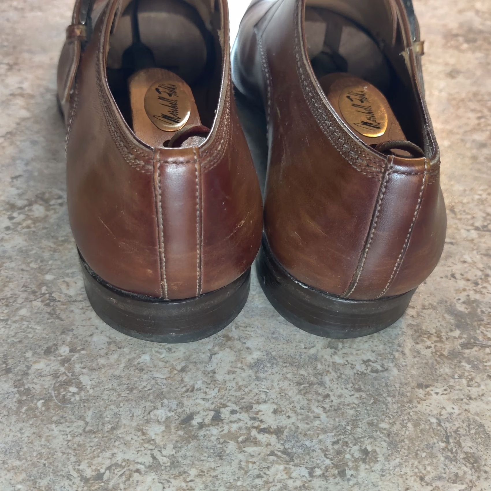 The Oxford Shop Men\'s Eric Leather Driving Loafers Brown 10.5M Paraboot : adonis, a dark brown leather penny loafer with  main image 3