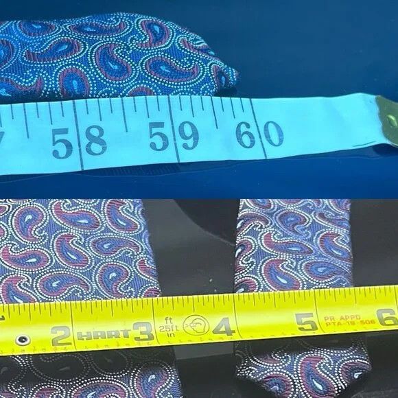 Donald Trump Donald Trump Signature Collection Neck Tie Silk Blue Paisley Size ONE SIZE - 3 Thumbnail