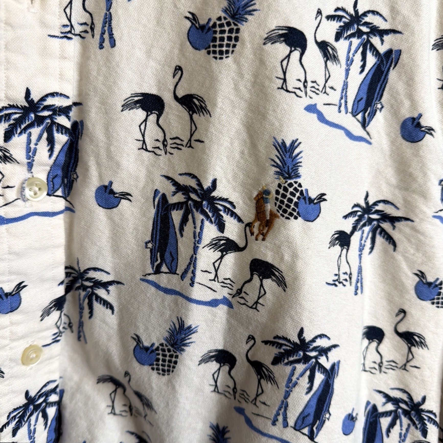 Polo Ralph Lauren Ralph Lauren Polo Shirt XL White Classic Fit Floral Hawaiian Pineapples Flamingos Size US XL / EU 56 / 4 - 2 Thumbnail