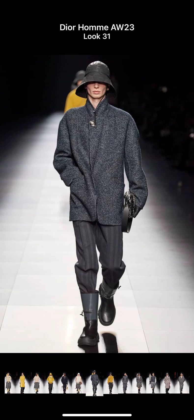 Dior Dior Aw23 menswear show look31 single-grain button tweed lo Size US M / EU 48-50 / 2 - 1 Thumbnail