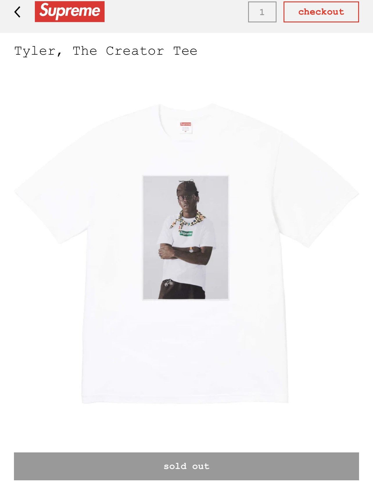 Supreme Tyler The Creator Tee Size US M / EU 48-50 / 2 - 1 Thumbnail