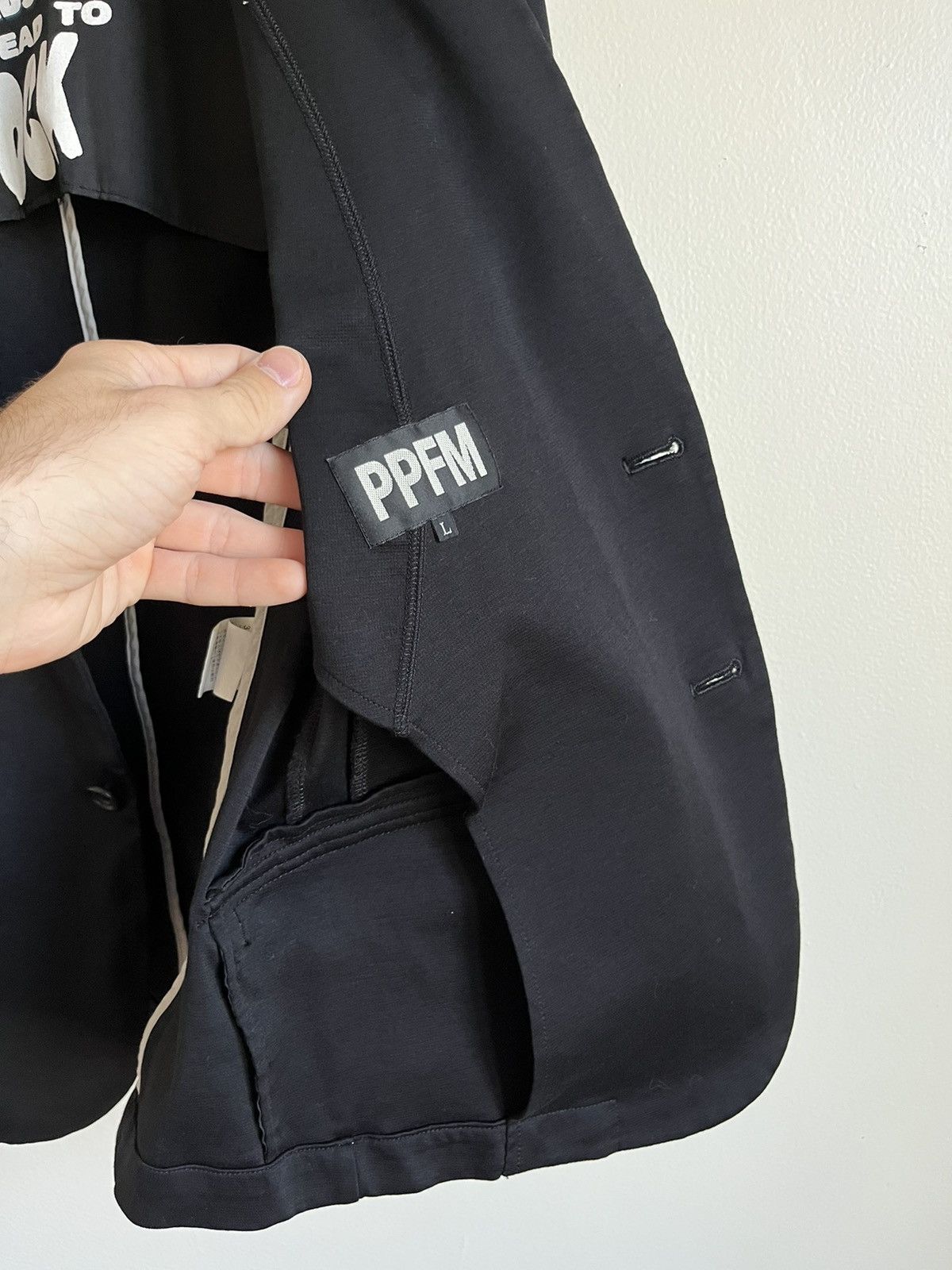 If Six Was Nine × Japanese Brand × Vintage Vintage 00’s PPFM “All Roads Lead To Rock” Blazer Jacket Size L / US 10 / IT 46 - 16 Thumbnail